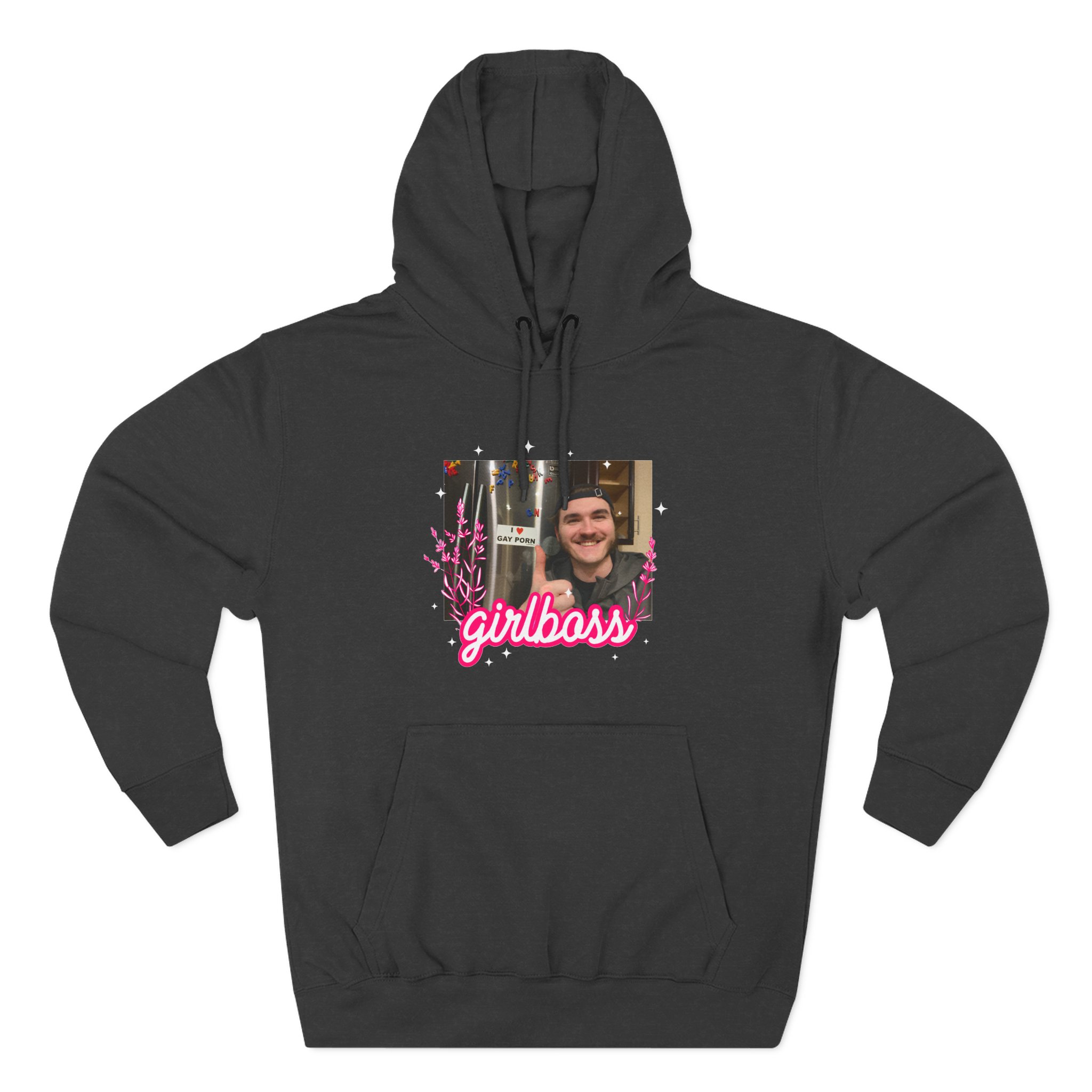 Jschlatt Girlboss Three-Panel Fleece Hoodie - Image 3