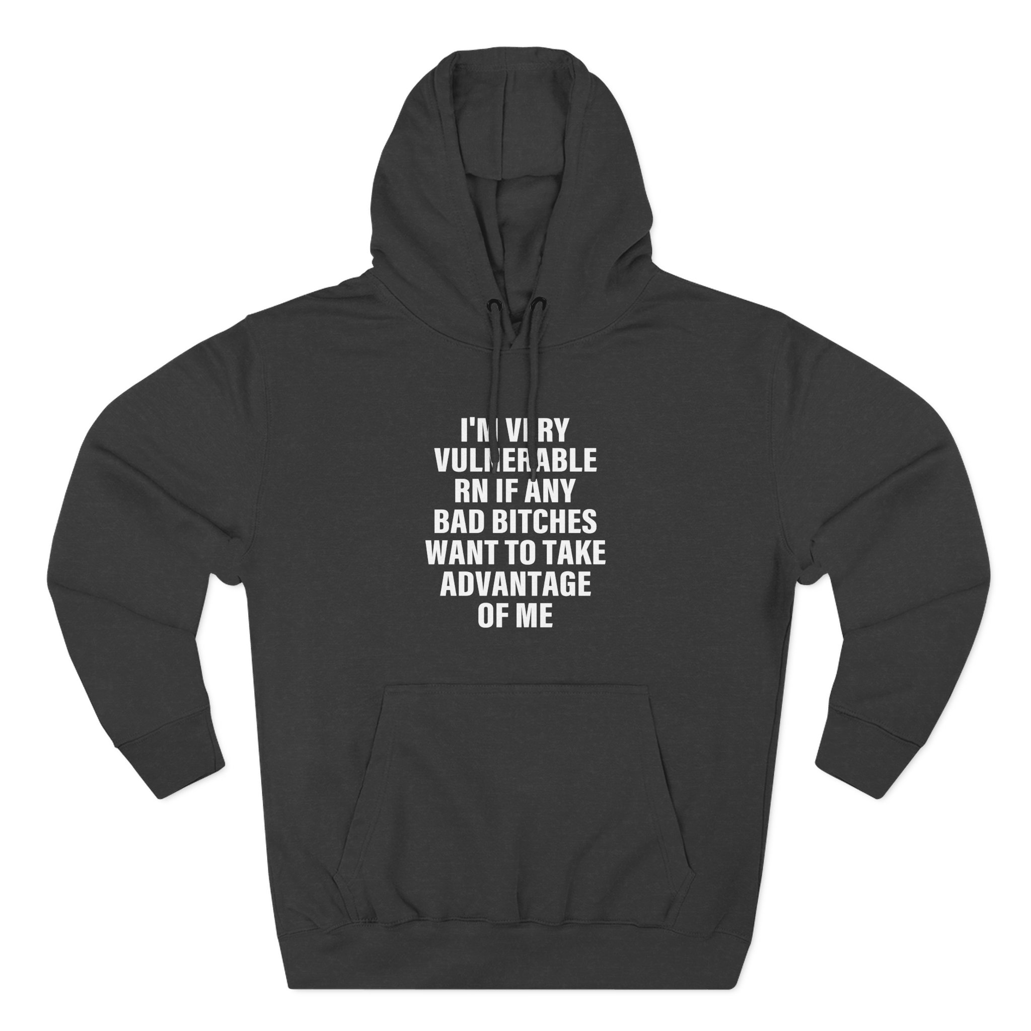 Dom Dolla I'm Very Vulnerable Rn if Any Bad Bitches Want to Take Advantage of Me Three-Panel Fleece Hoodie - Image 3