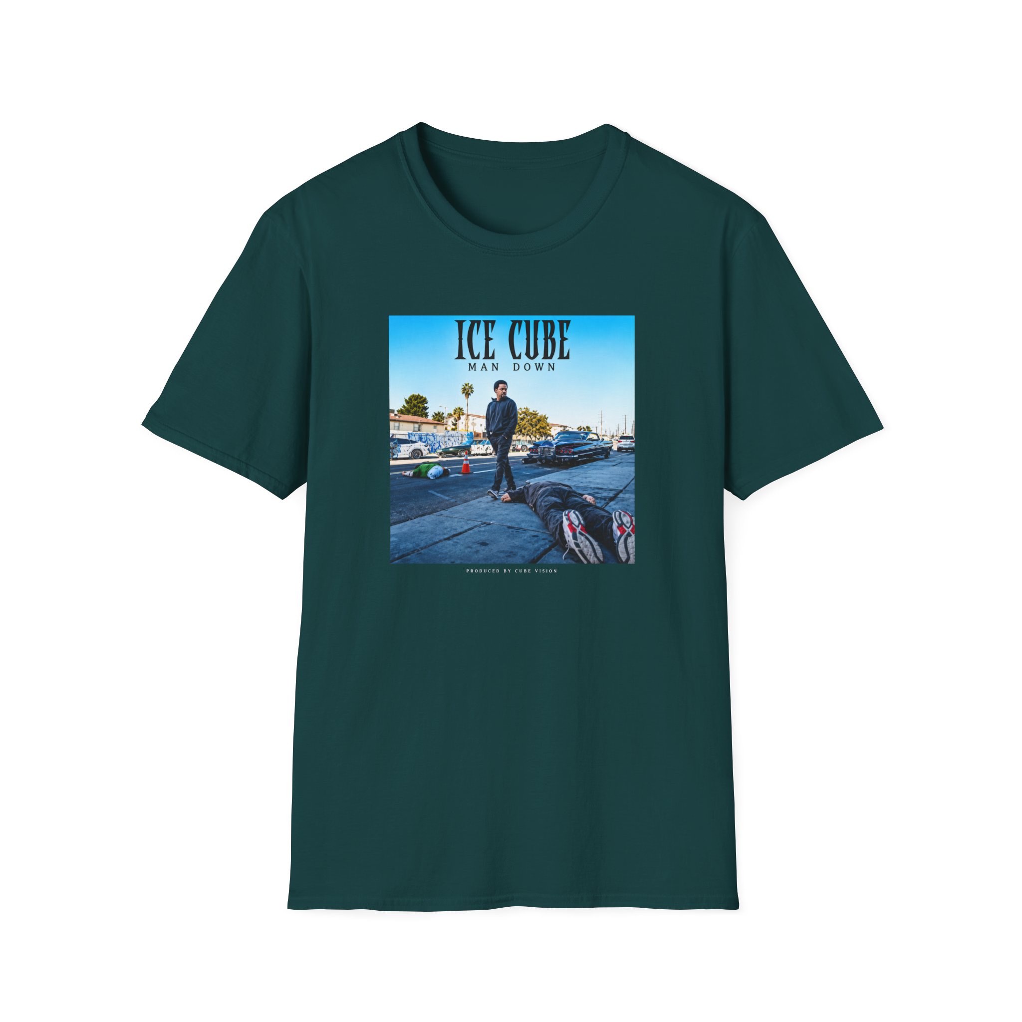 Ice Cube Man Down Street Unisex Softstyle T-Shirt - Image 9