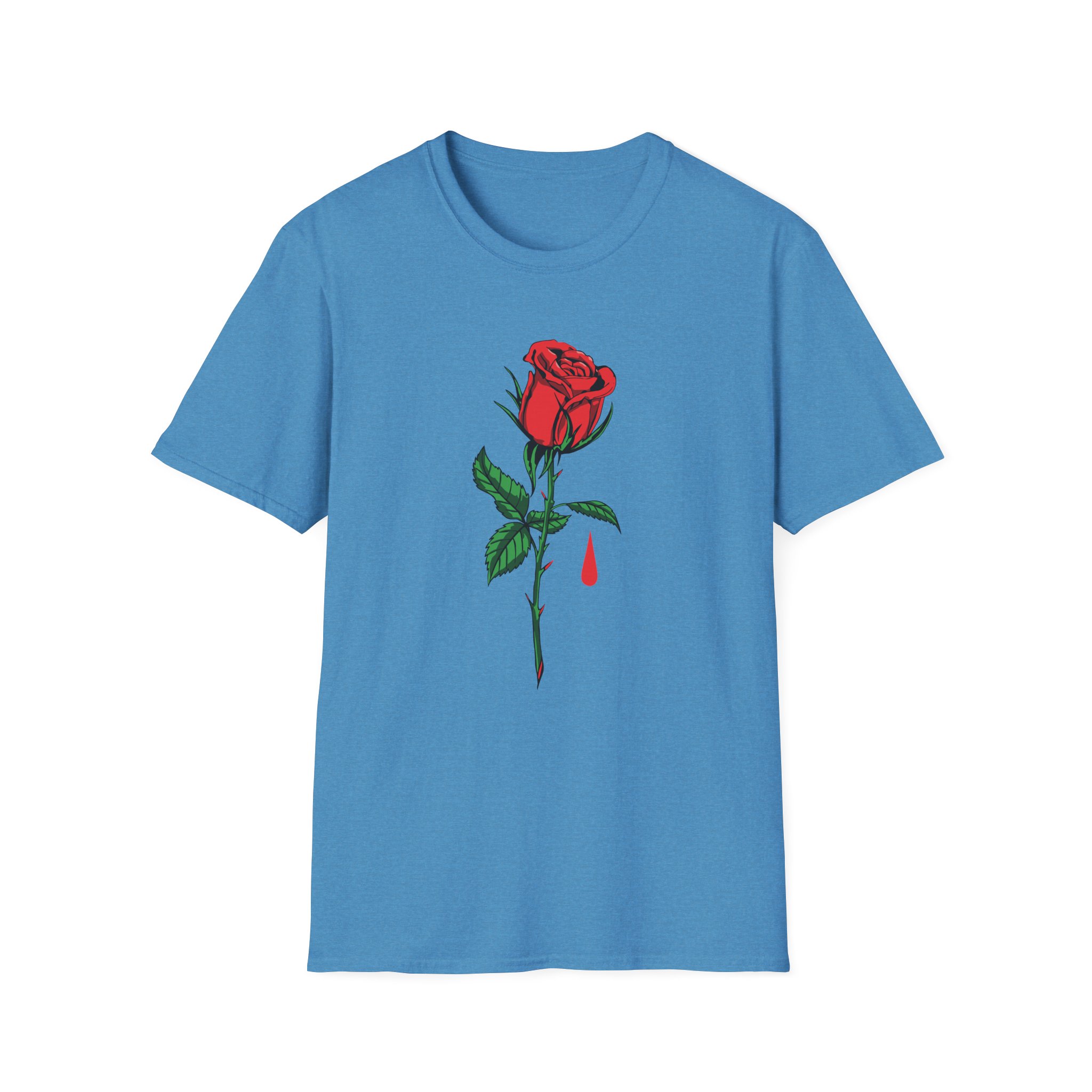 Blue October Big Rose Unisex Softstyle T-Shirt - Image 11