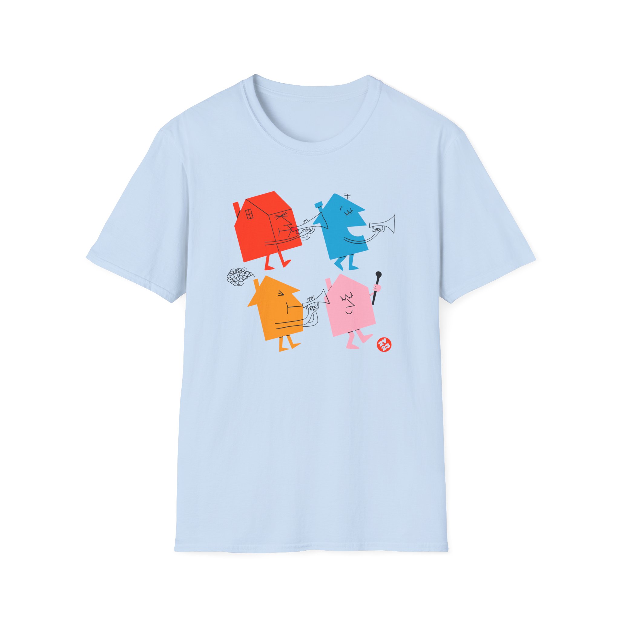 Love on Tour 4 Houses Raglan Unisex Softstyle T-Shirt - Image 13