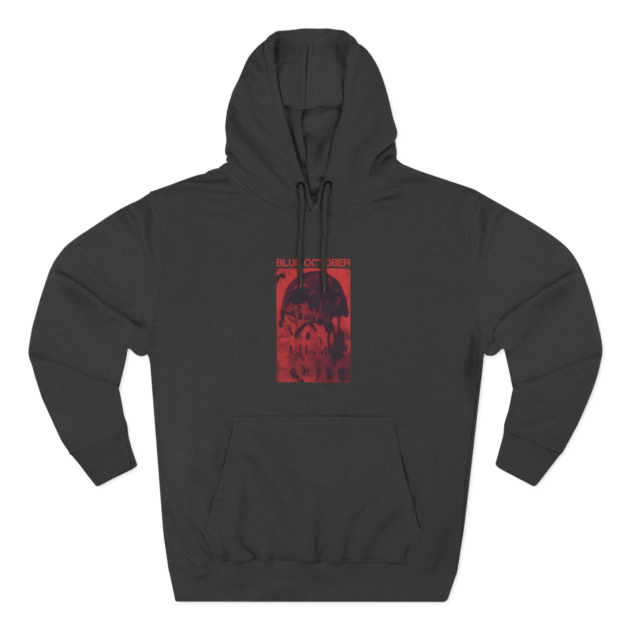 Blue October Skull Smile Three-Panel Fleece Hoodie - Image 3