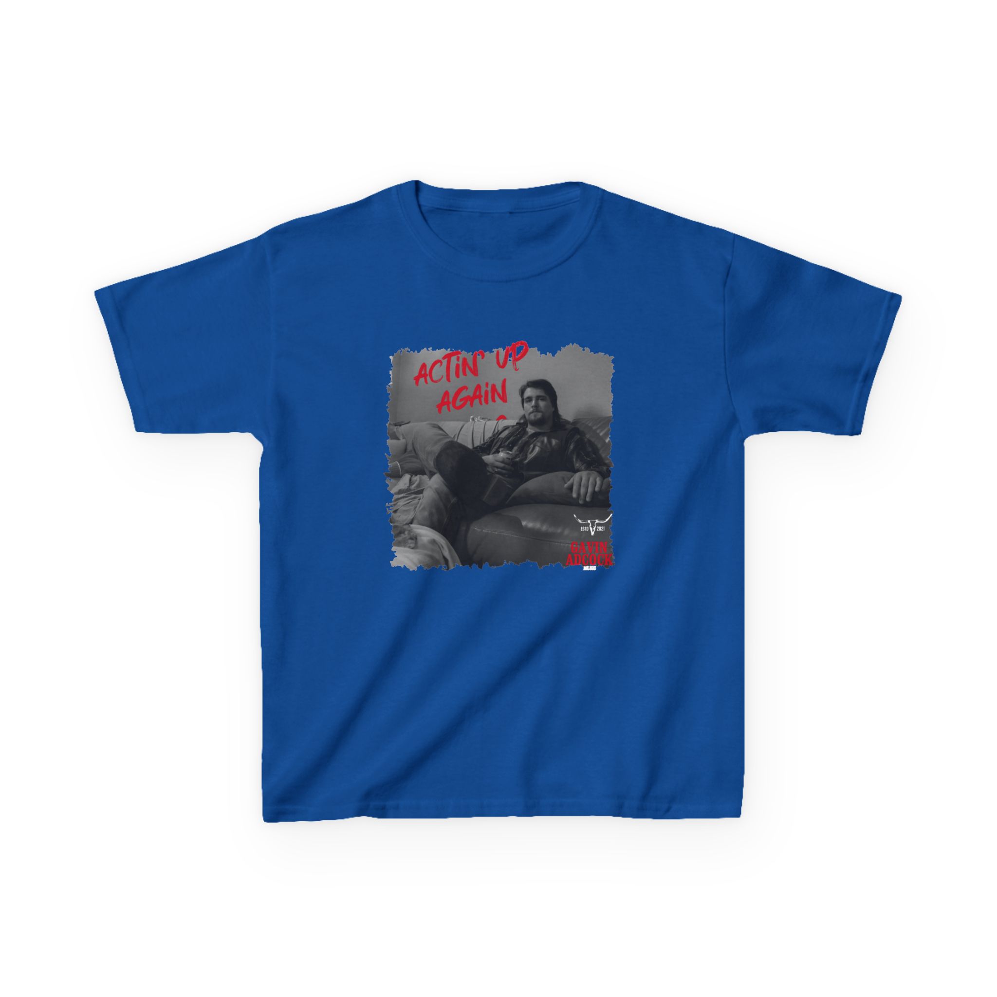 Gavin Adcock Actin' Up Again Album Kids Heavy Cotton™ Tee - Image 3