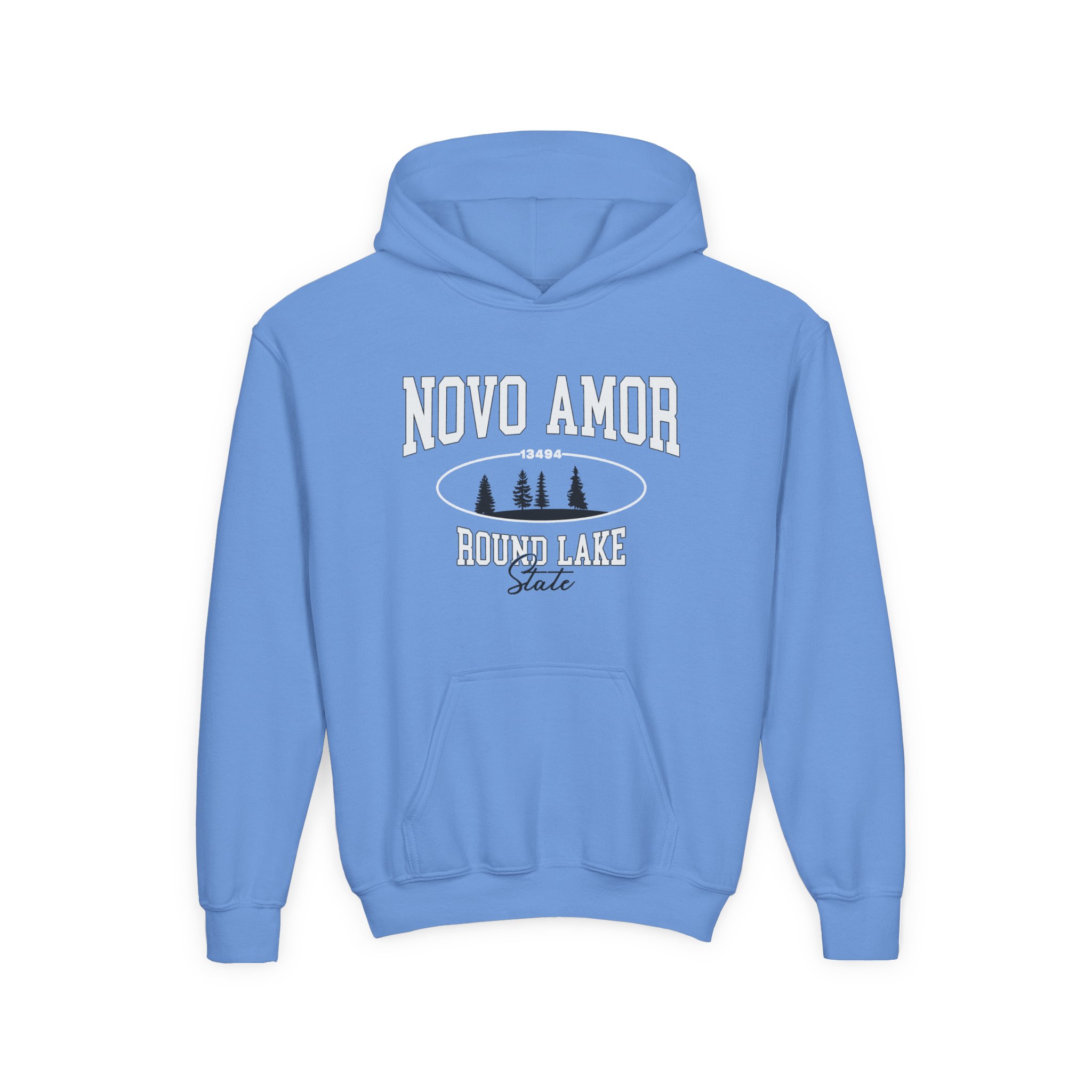 Novo Amor Round Lake State Youth Heavy Blend Hooded Sweatshirt - Image 5