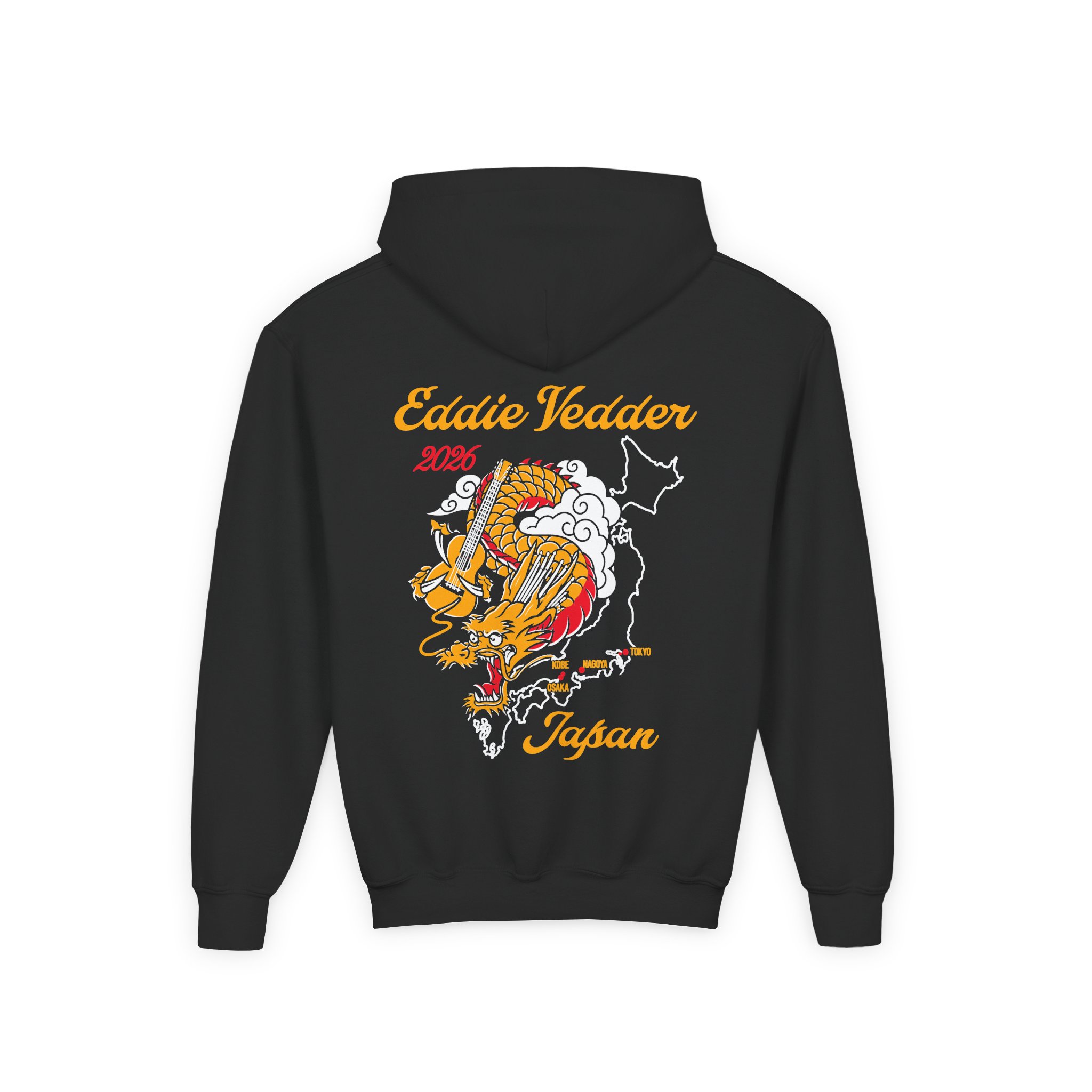 Eddie Vedder 2026 Tokyo Japan Youth Heavy Blend Hooded Sweatshirt - Image 2