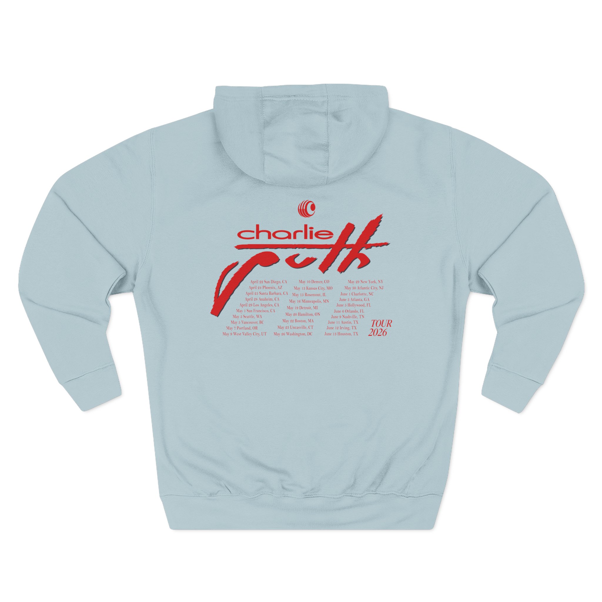 Charlie Puth Charlie Puth 2026 Tour Three-Panel Fleece Hoodie - Image 10