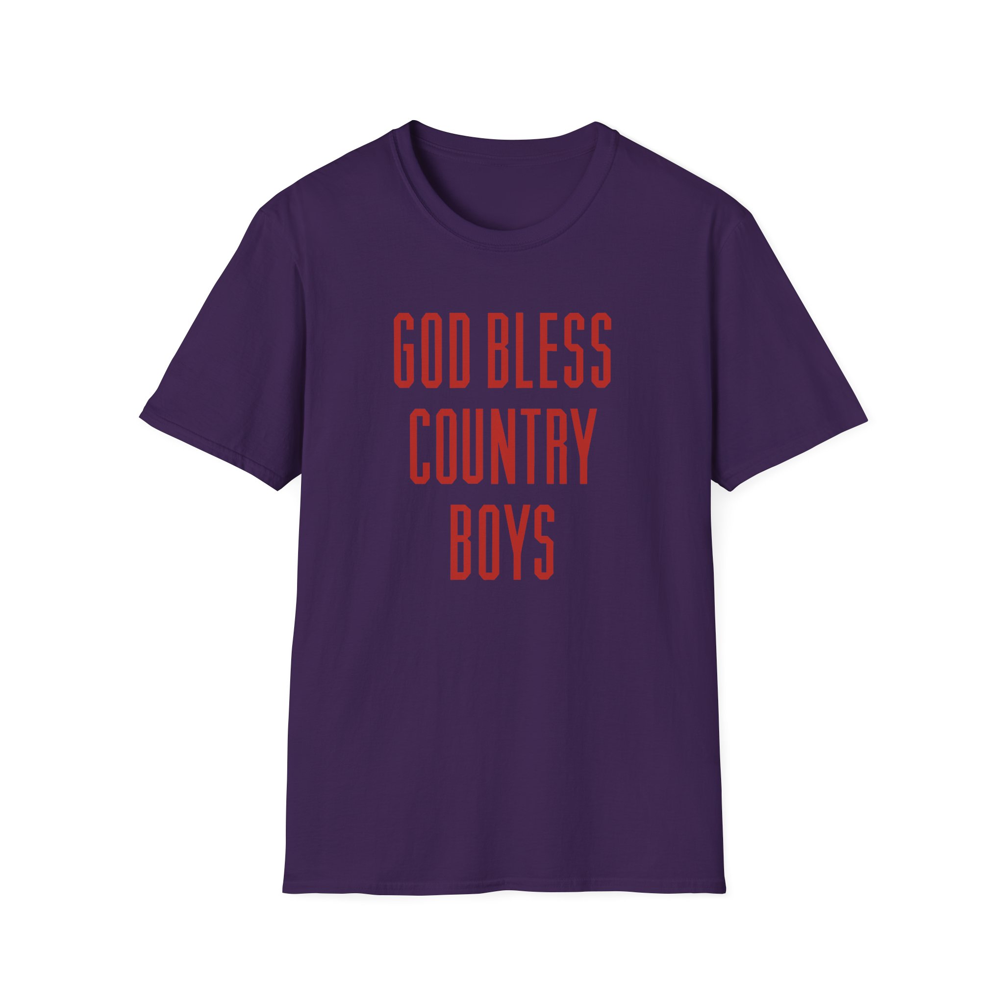 Hd God Bless Country Boys Unisex Softstyle T-Shirt - Image 25