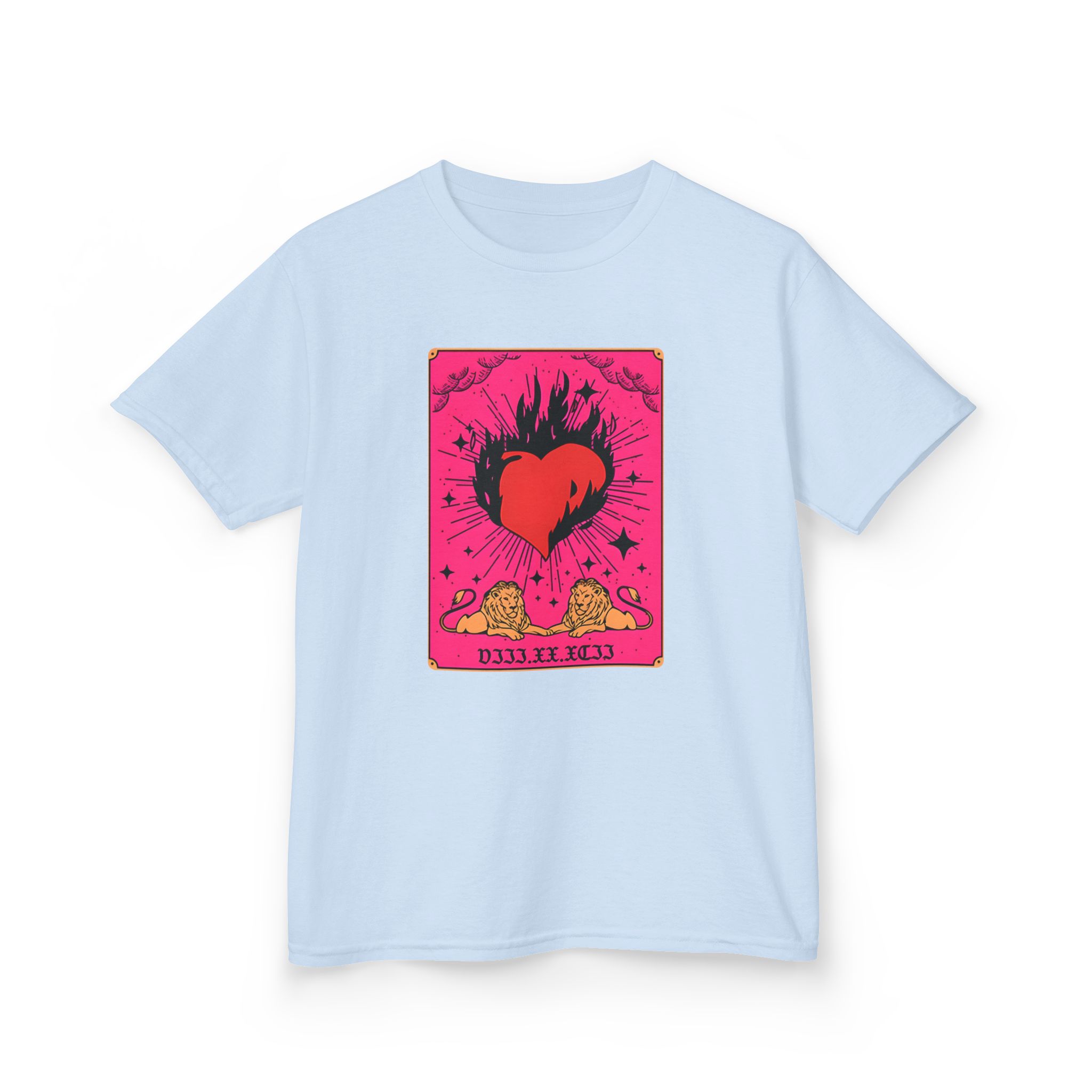 D L Burning Heart Kids Heavy Cotton™ Tee - Image 5