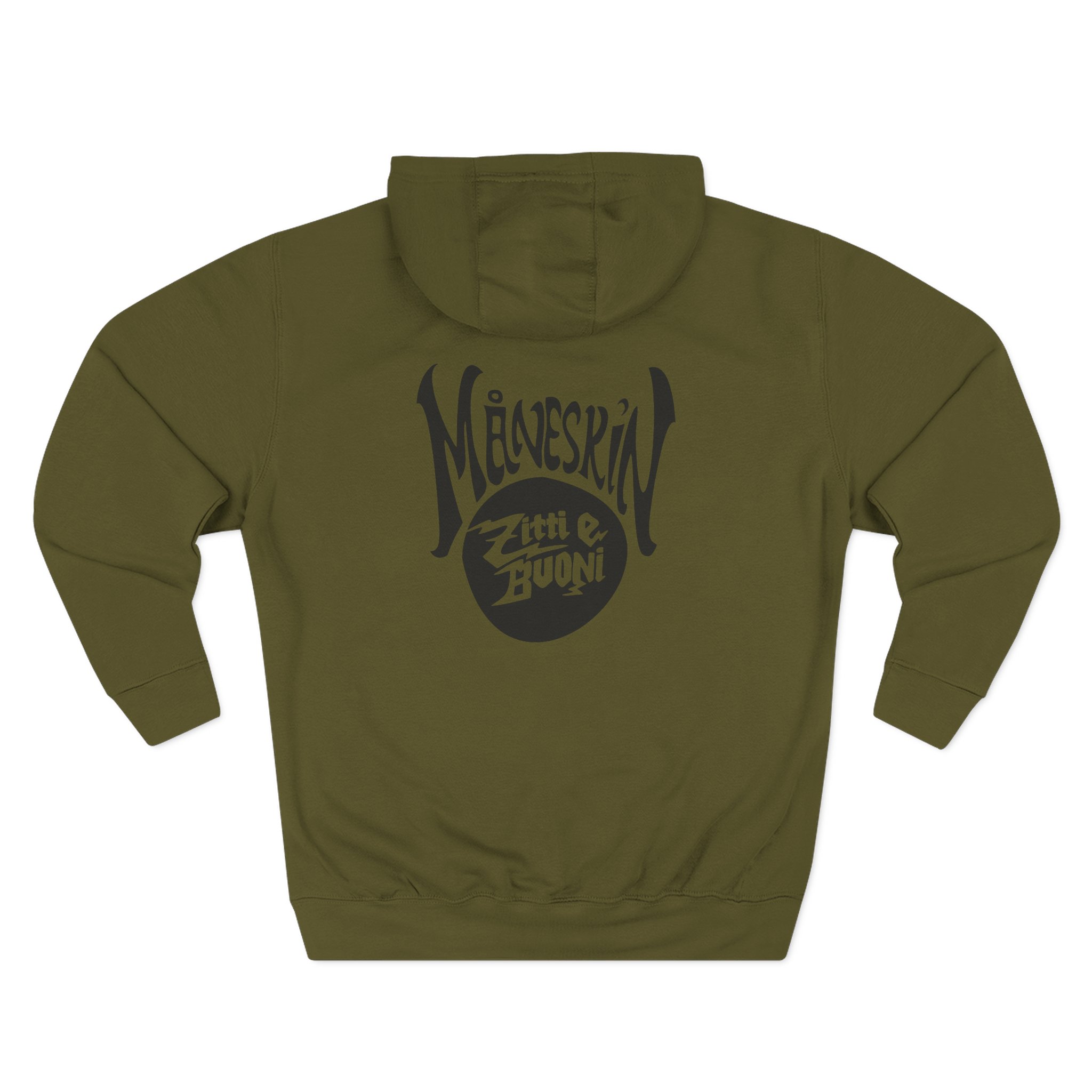 Maneskin RUSH! Faces & Red Starz Three-Panel Fleece Hoodie - Image 4