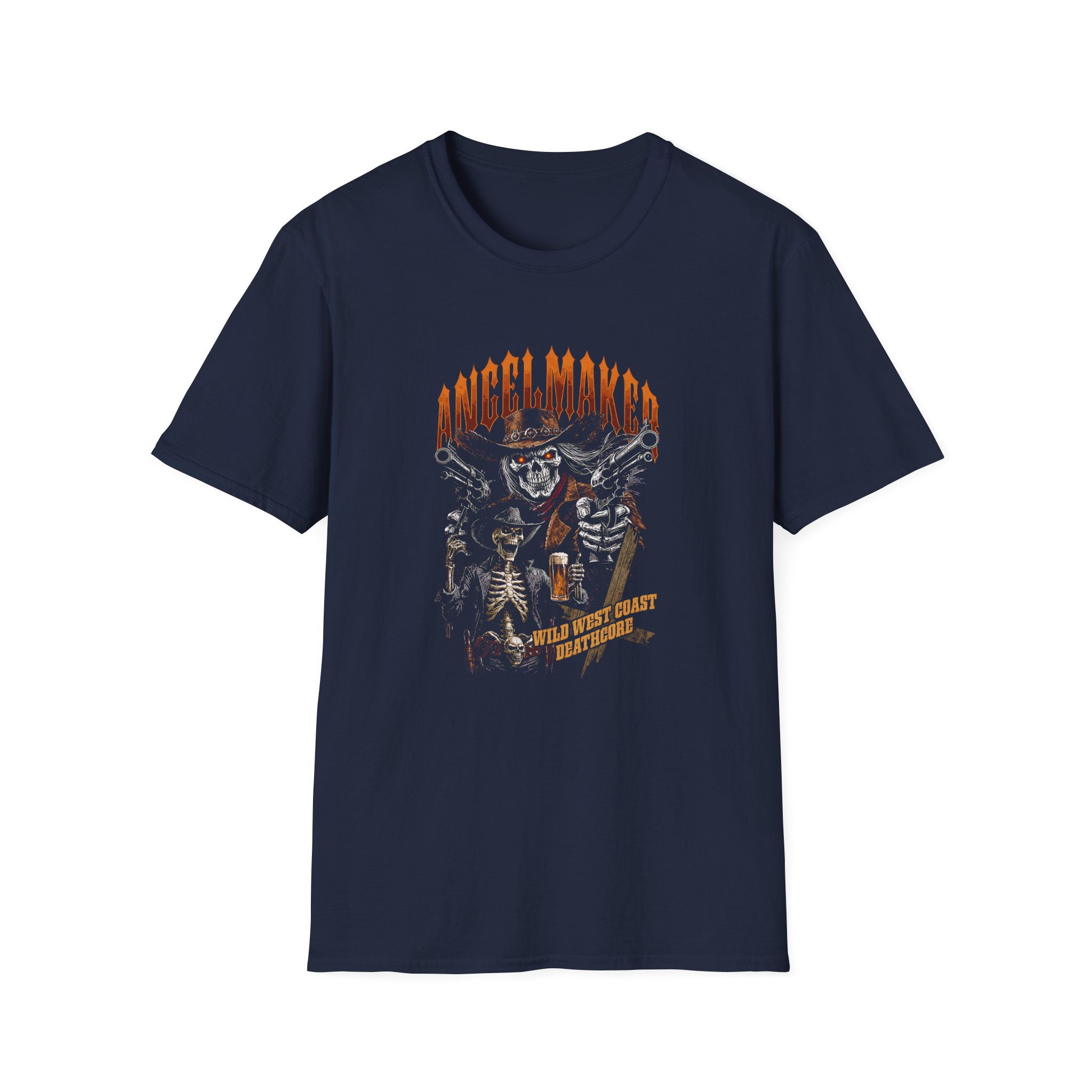 Angelmaker Wild West Coast Dye Unisex Softstyle T-Shirt - Image 3