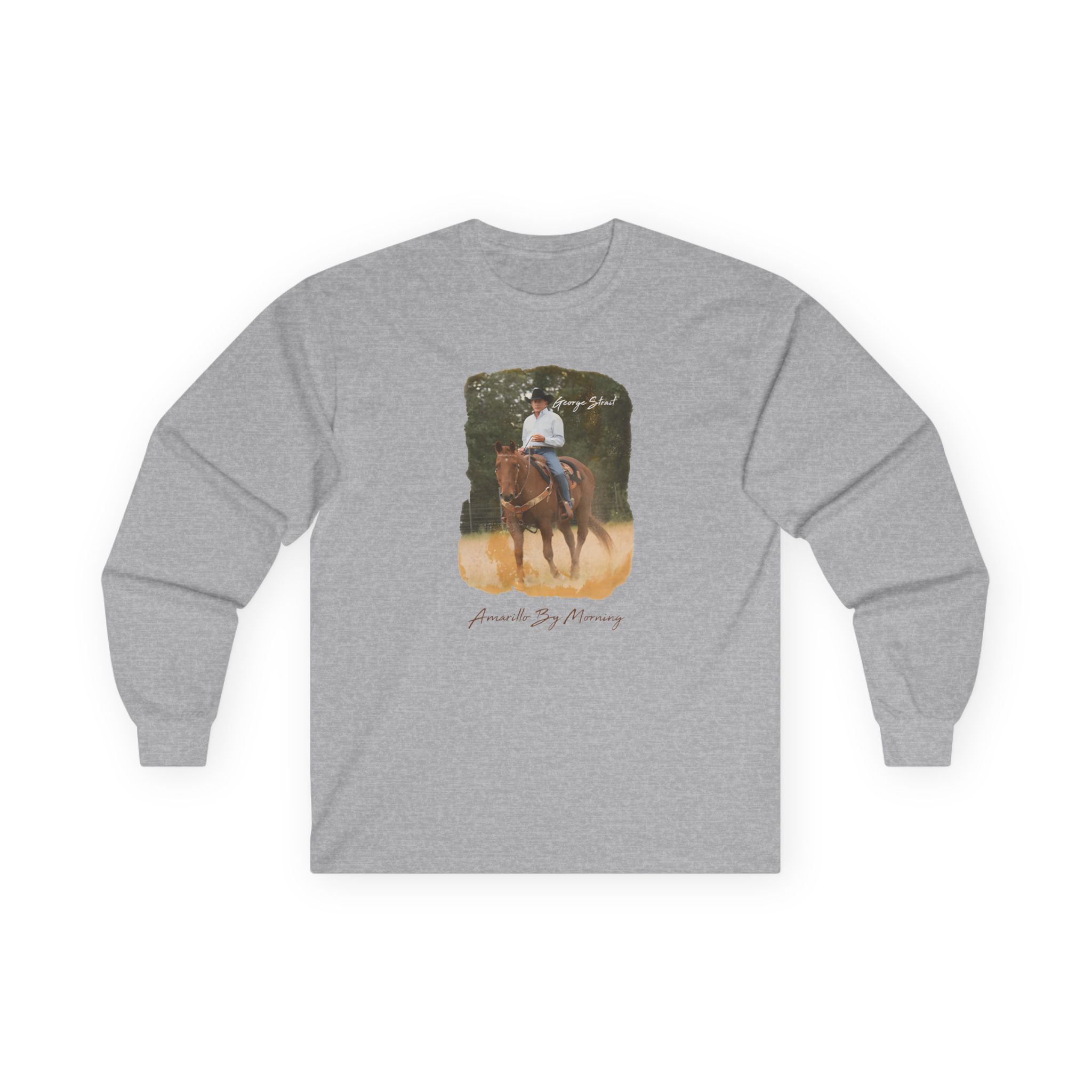George Strait Amarillo by Morning Unisex Ultra Cotton Long Sleeve Tee - Image 5