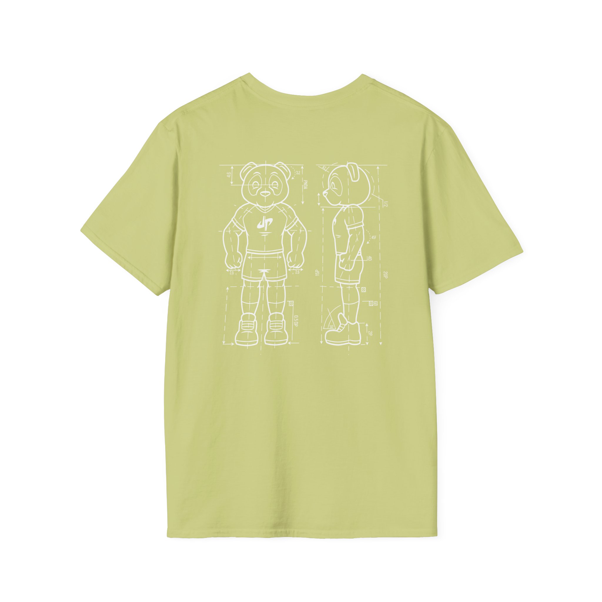 Dude Perfect Blueprint Panda Unisex Softstyle T-Shirt - Image 8