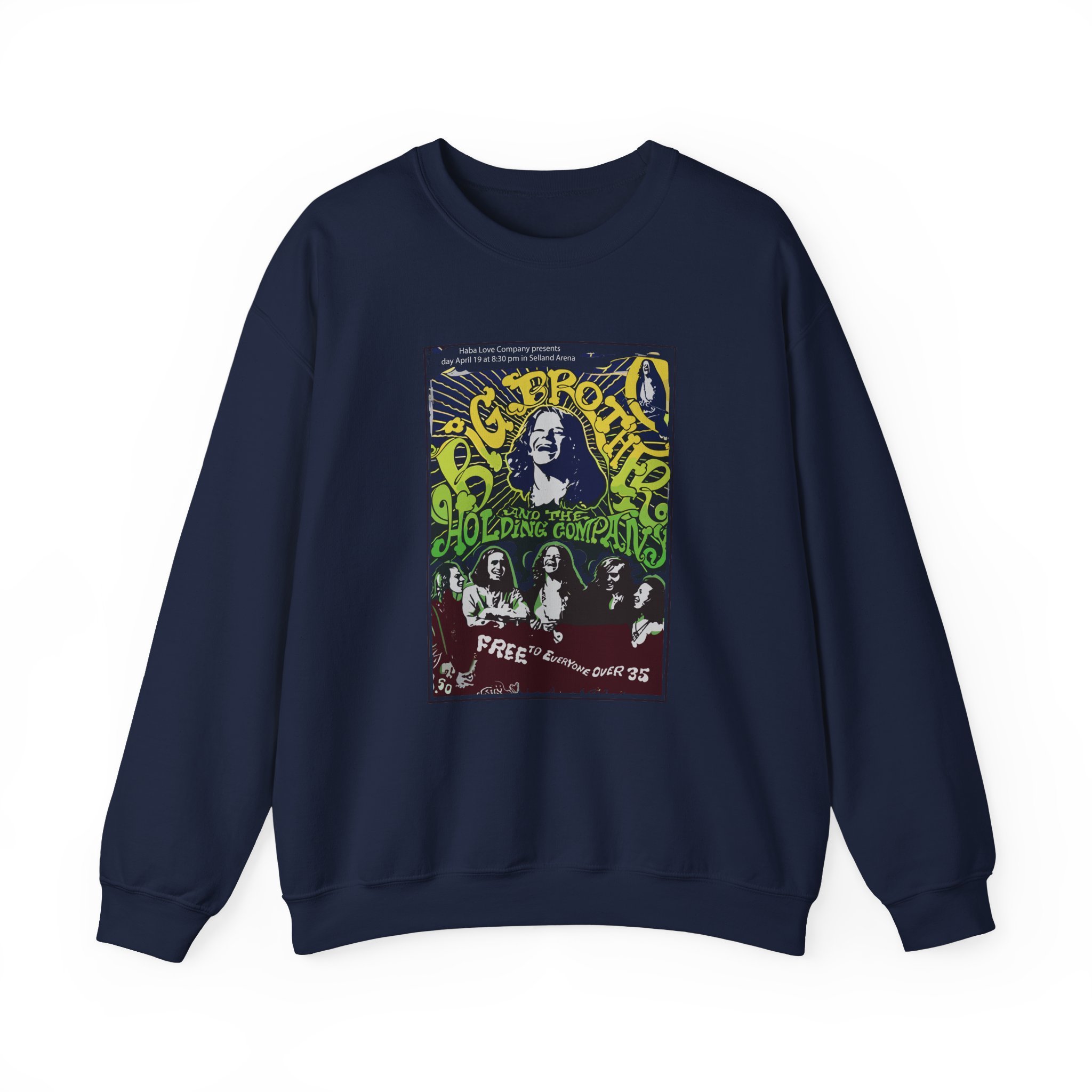 Janis Joplin Free to Everyone Unisex Heavy Blend™ Crewneck Sweatshirt - Image 5