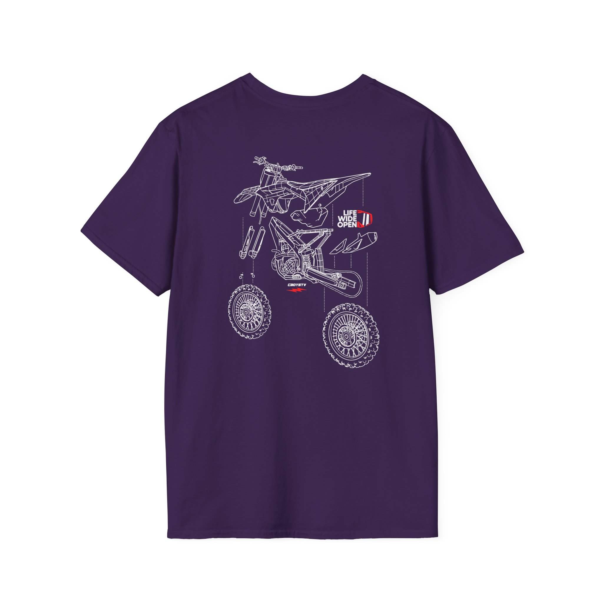 Cboystv Dirtbike Blowup Unisex Softstyle T-Shirt - Image 24