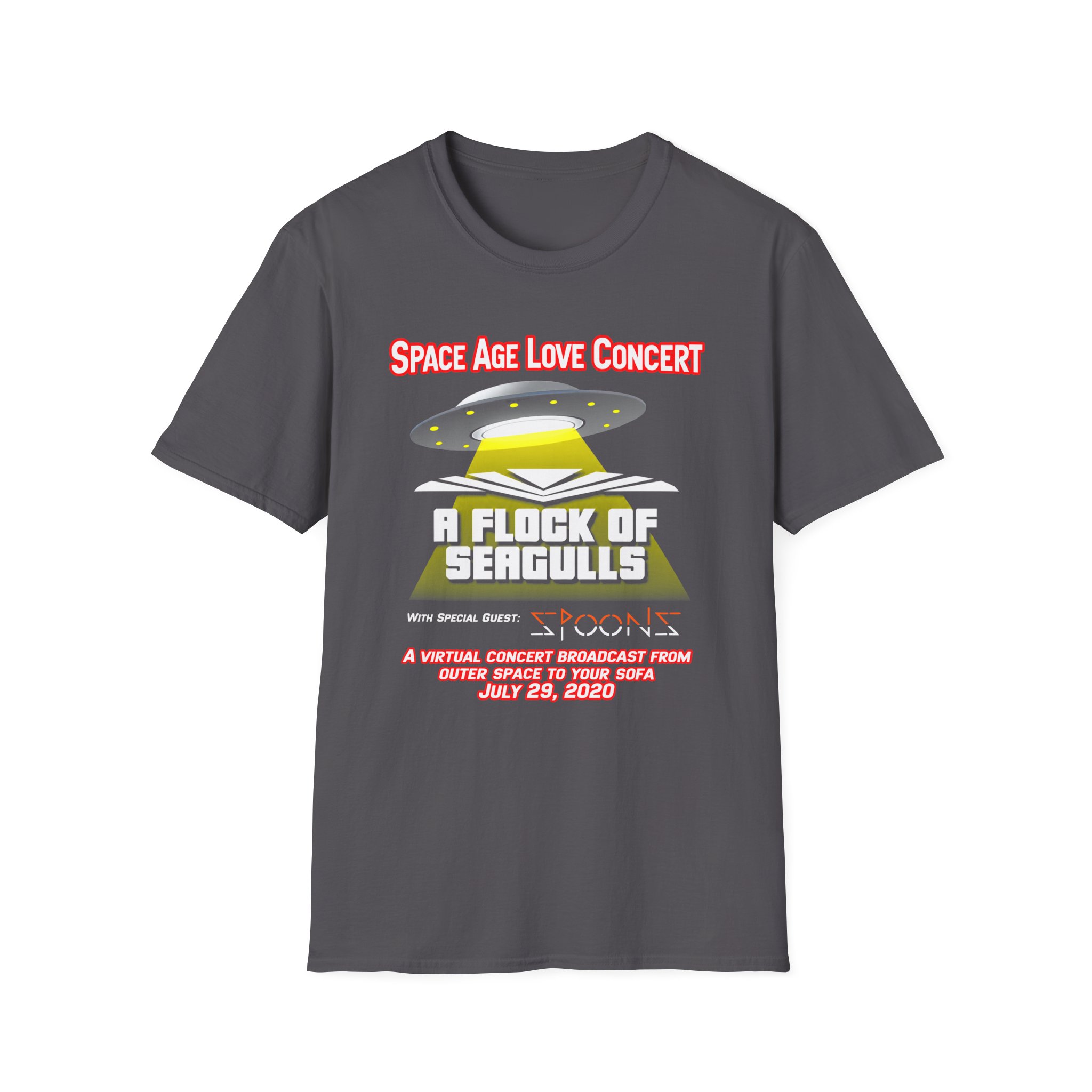 A Flock of Seagulls Space Age Love Concert Unisex Softstyle T-Shirt - Image 7