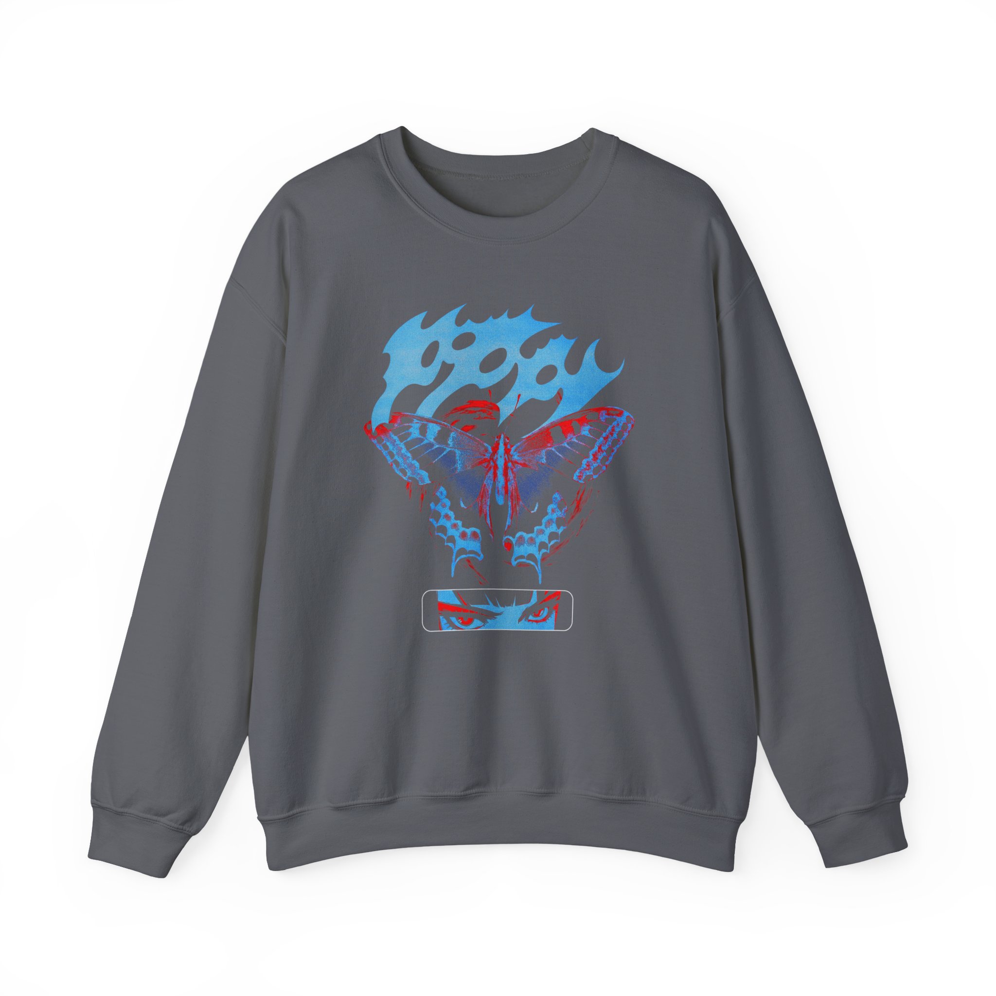 Poppy V.A.N Butterfly Unisex Heavy Blend™ Crewneck Sweatshirt - Image 5