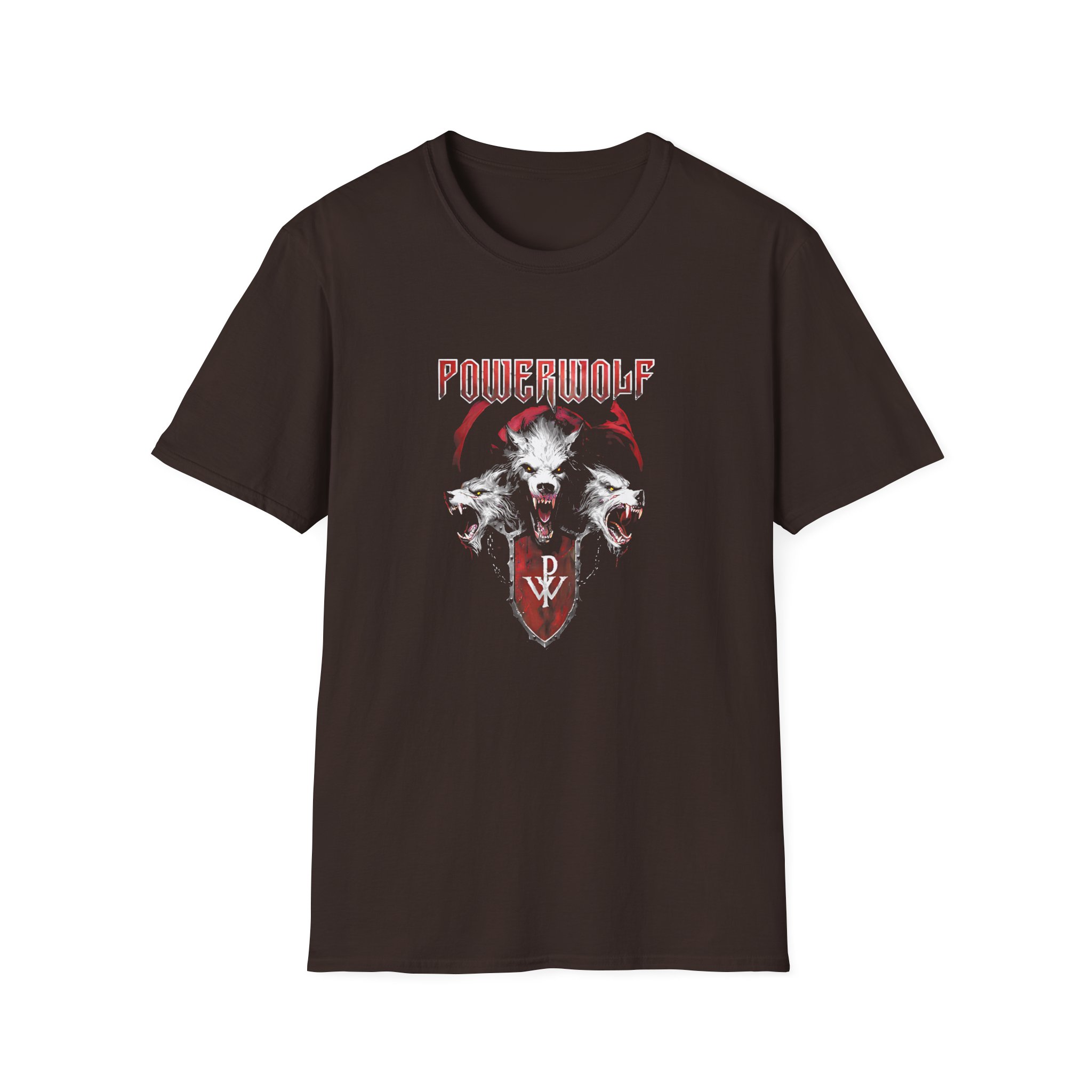 Powerwolf Triple Wolf Unisex Softstyle T-Shirt - Image 3