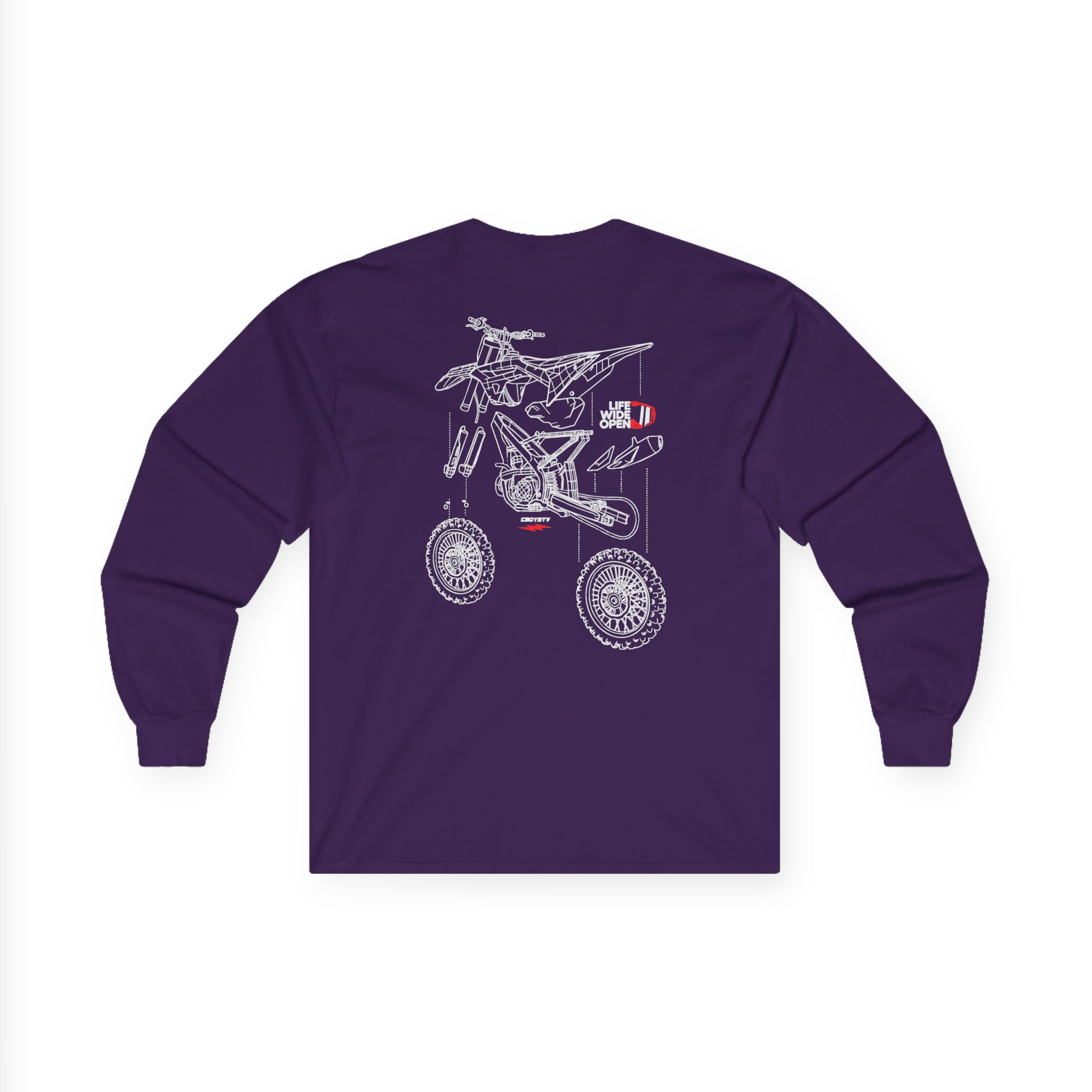 Cboystv Dirtbike Blowup Unisex Ultra Cotton Long Sleeve Tee - Image 16