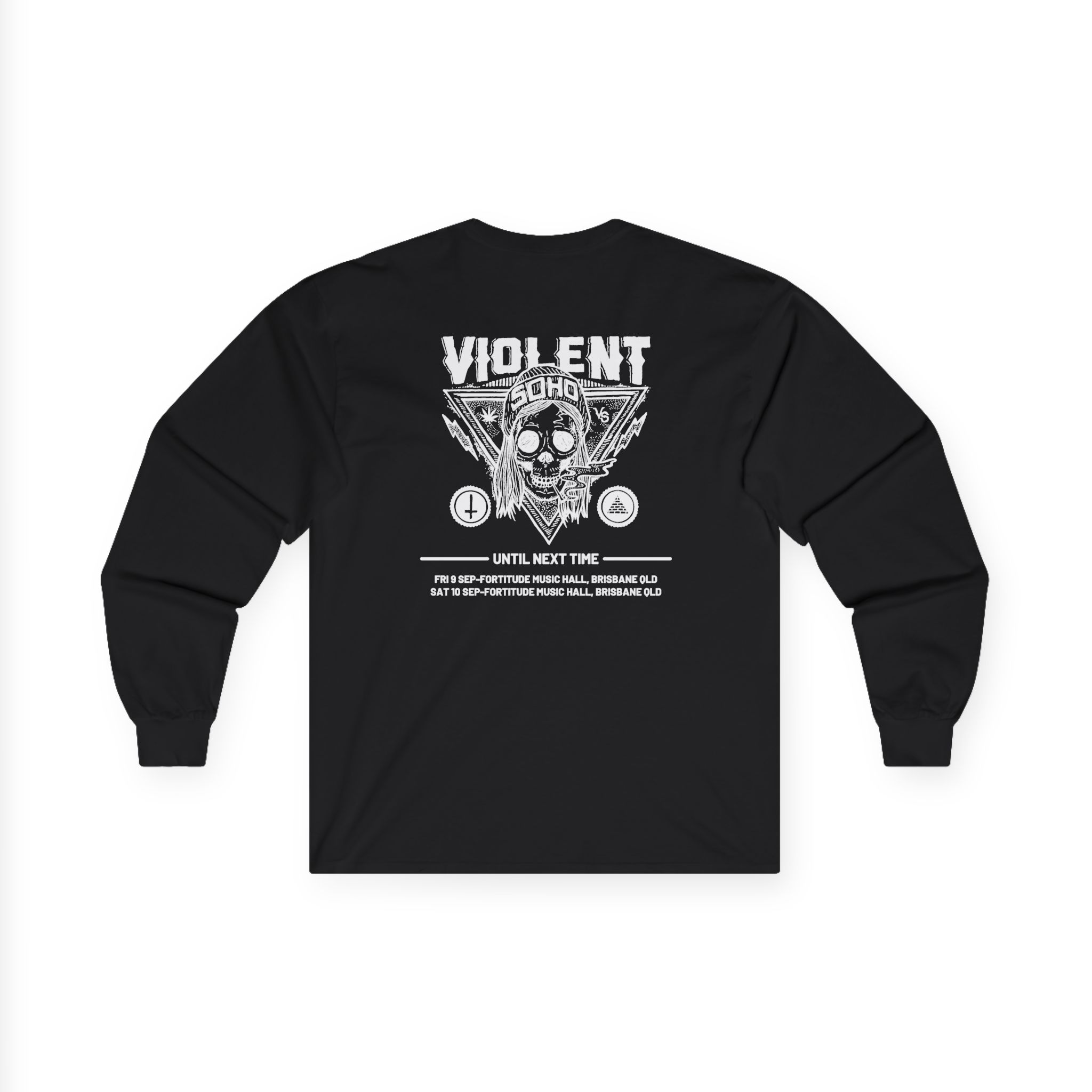 Violent Soho Until Next Time Blazin' Skull Unisex Ultra Cotton Long Sleeve Tee - Image 2