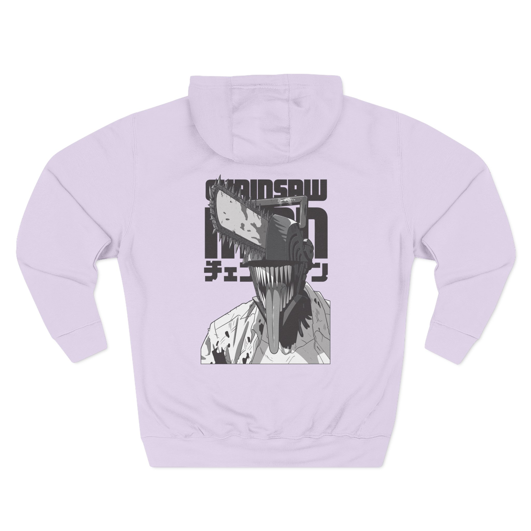 Chainsaw Man Bordeaux Smile Three-Panel Fleece Hoodie - Image 16