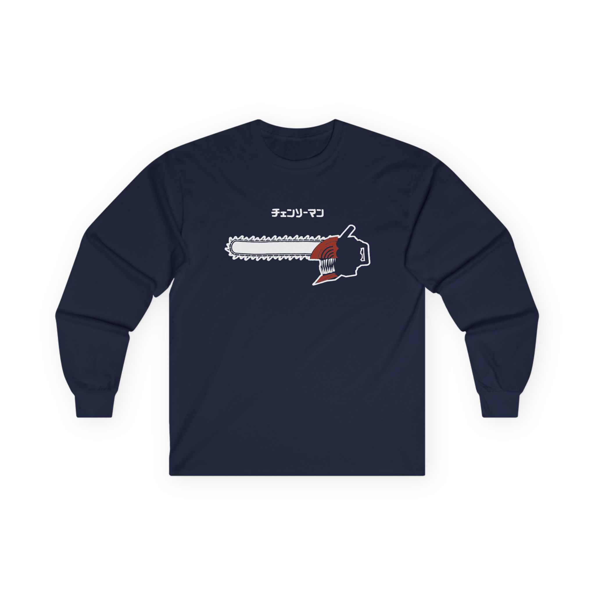 Chainsaw Man Flaming Unisex Ultra Cotton Long Sleeve Tee - Image 9