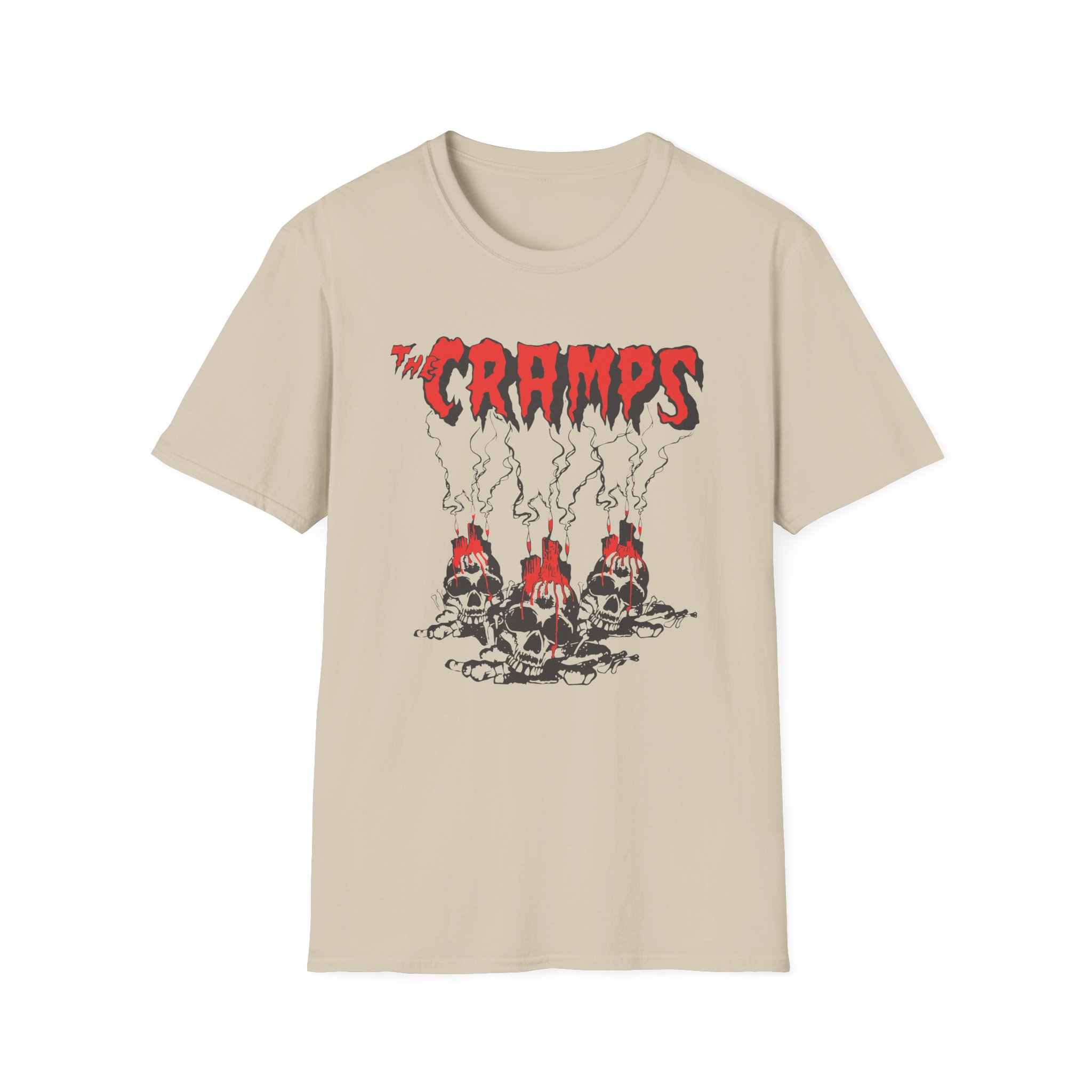 The Cramps Voodoo Skulls Unisex Softstyle T-Shirt - Image 5