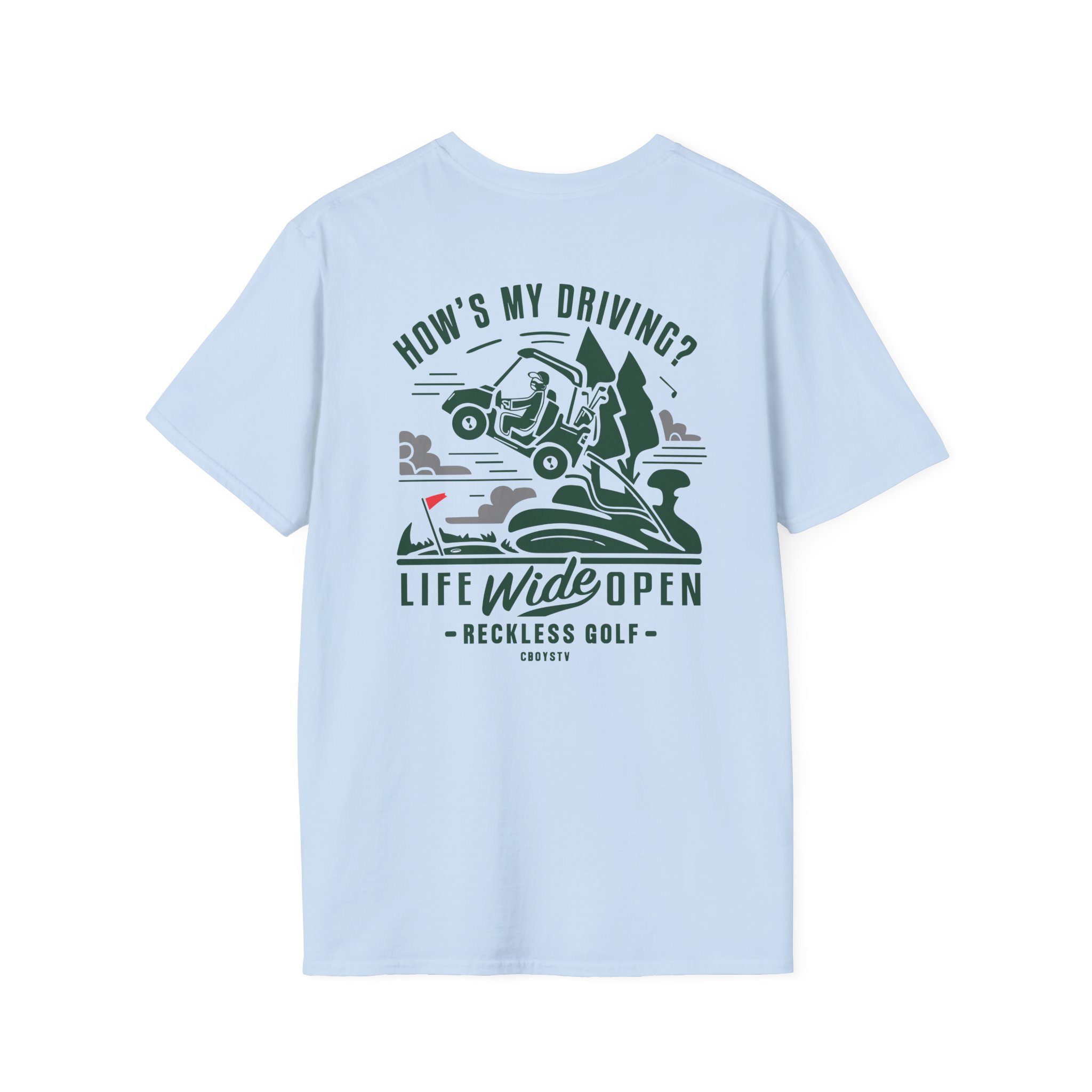Cboystv How's My Driving Unisex Softstyle T-Shirt - Image 12