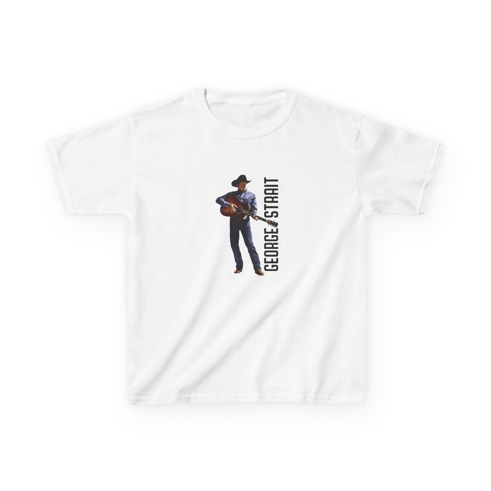 Kids George Strait Heather Denim Silhouette Heavy Cotton™ Tee