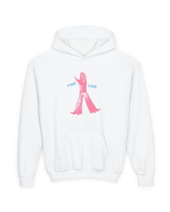 Love on Tour Fine Line Youth Heavy Blend Hooded Sweatshirt