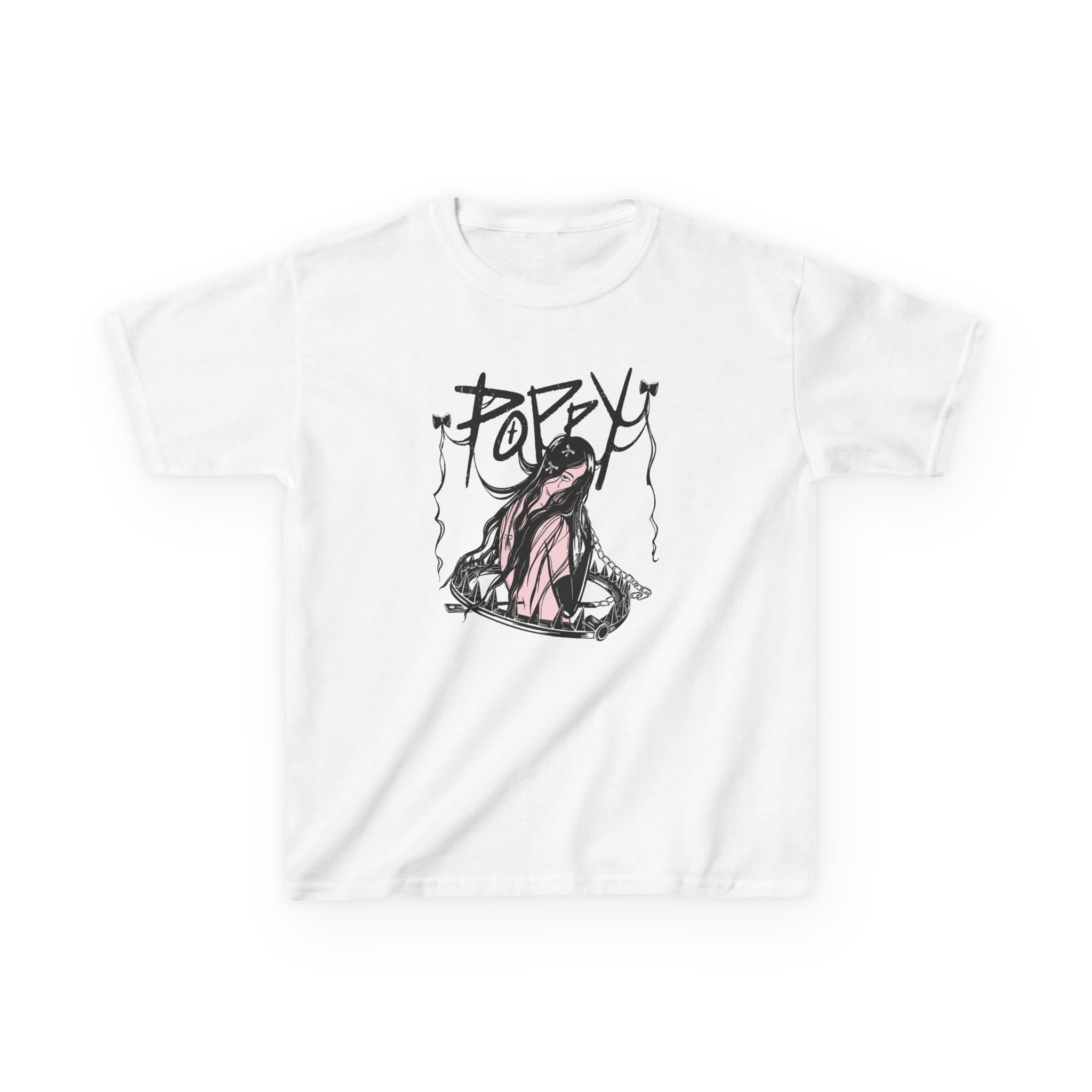 Kids Poppy Negative Spaces Heavy Cotton™ Tee