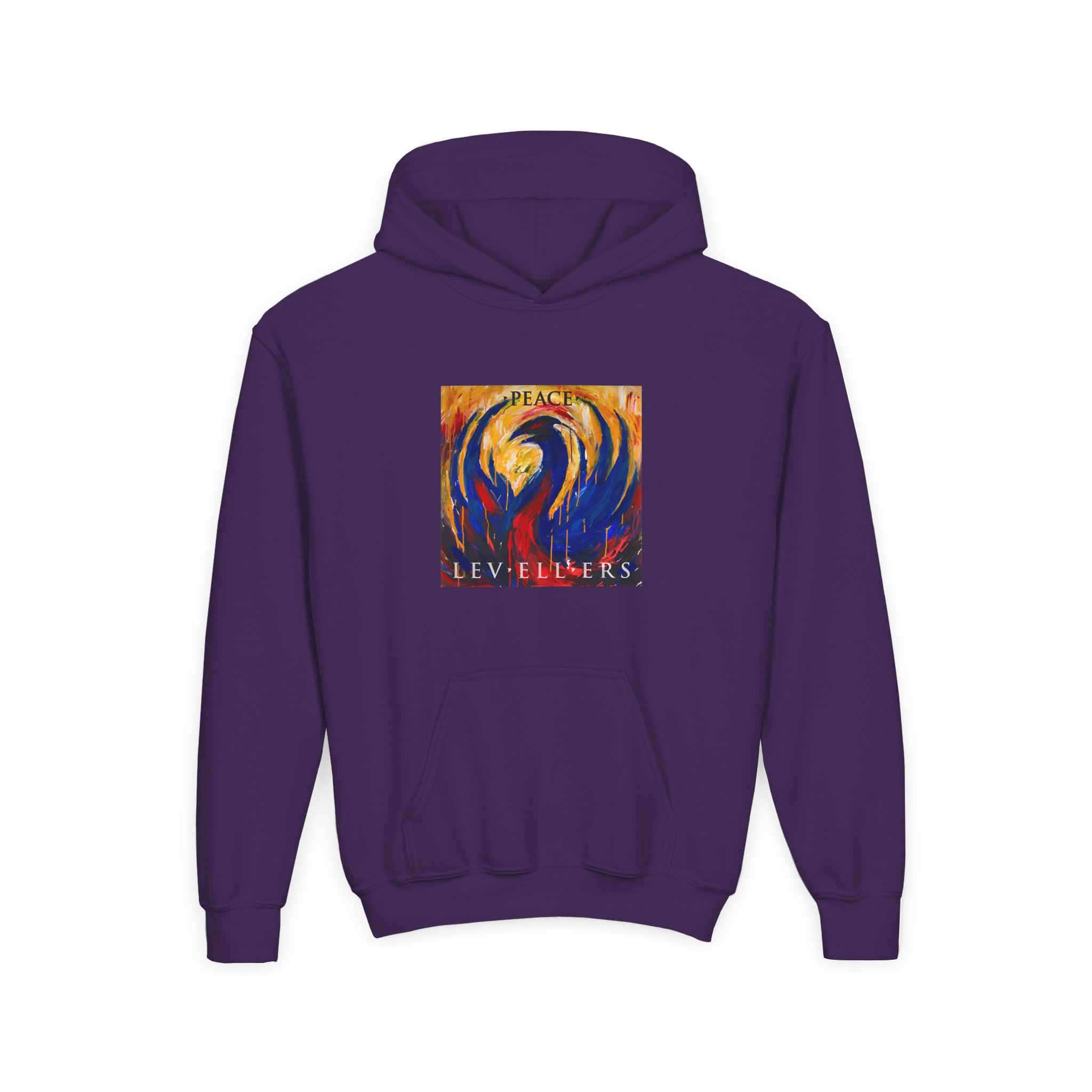 Levellers Peace Youth Heavy Blend Hooded Sweatshirt - Image 13