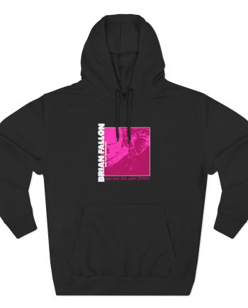 Brian Fallon Not Bad Pink Graphic Three-Panel Fleece Hoodie