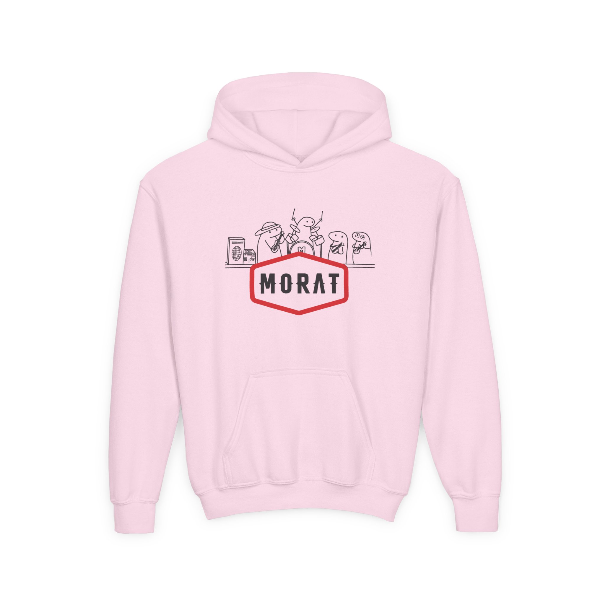 Morat Name Drawing Flork Playera Youth Heavy Blend Hooded Sweatshirt - Image 9