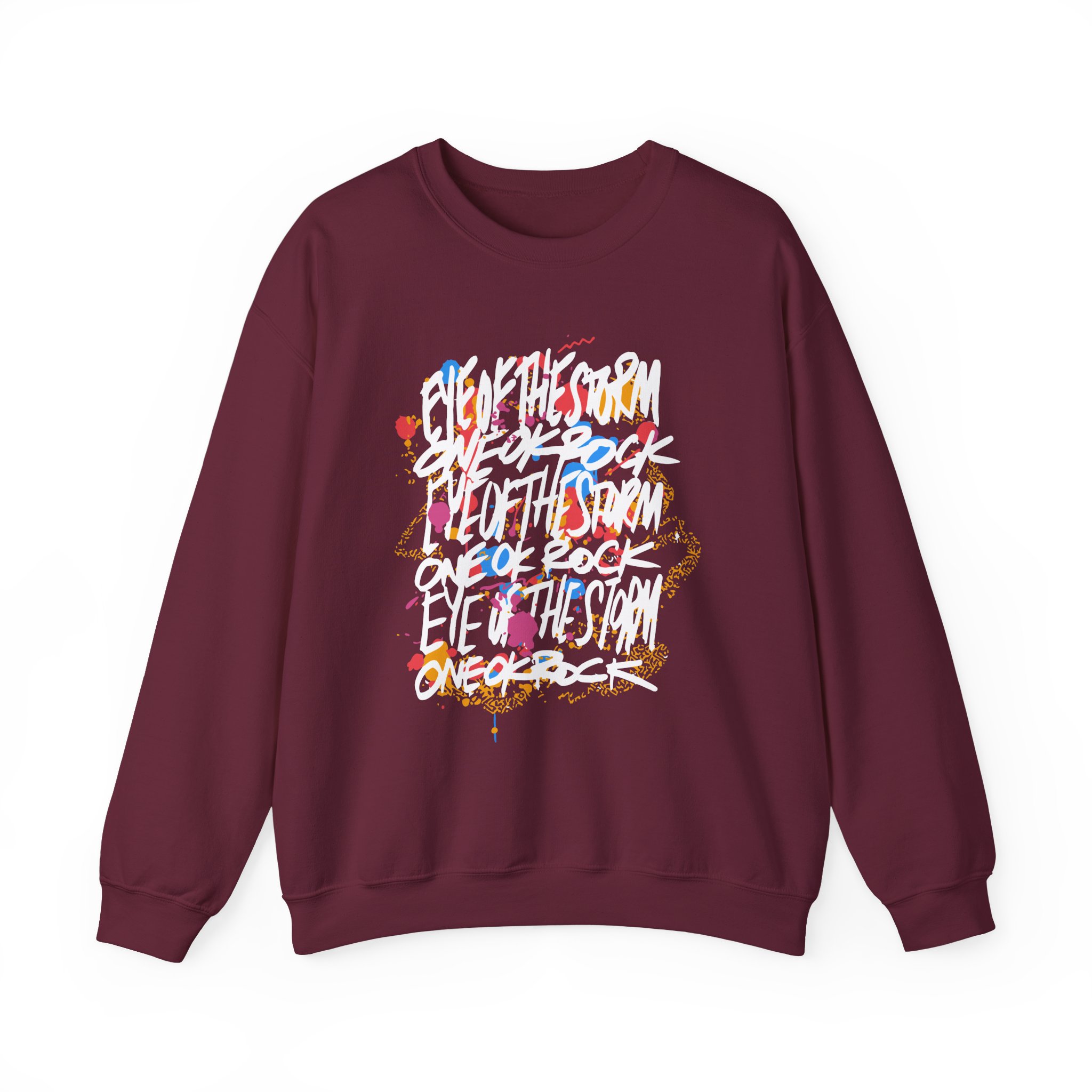 One Ok Rock Painted Storm Unisex Heavy Blend™ Crewneck Sweatshirt - Image 3