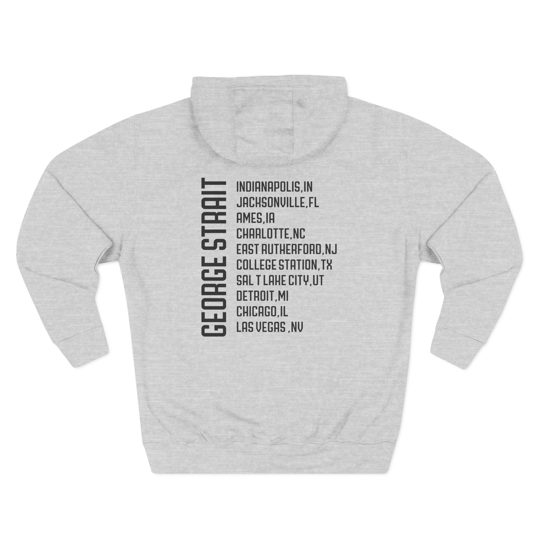 George Strait Heather Denim Silhouette Three-Panel Fleece Hoodie - Image 4
