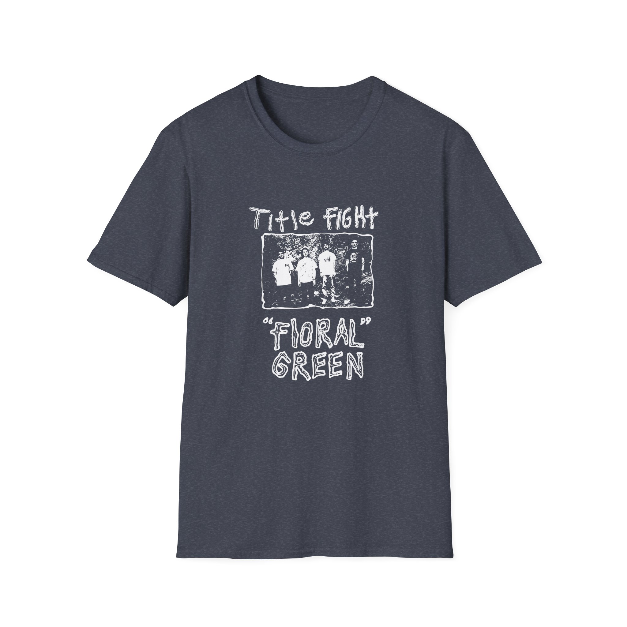 Cold Cuts Title Fight Floral Green Promo Unisex Softstyle T-Shirt - Image 21