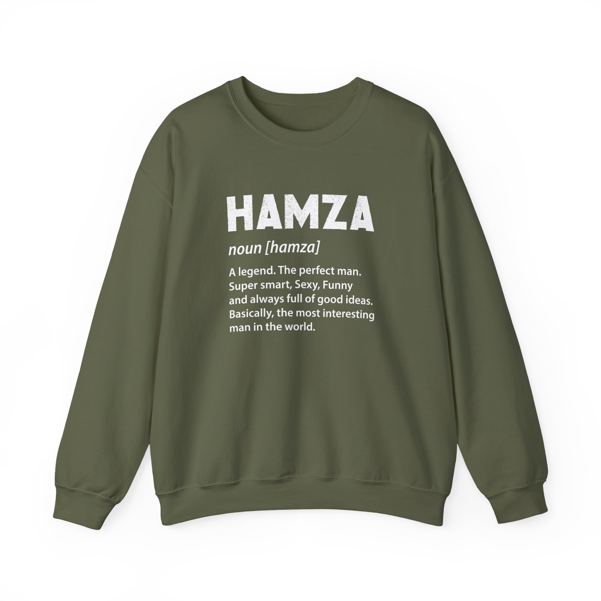 Hamza Name Unisex Heavy Blend™ Crewneck Sweatshirt - Image 9