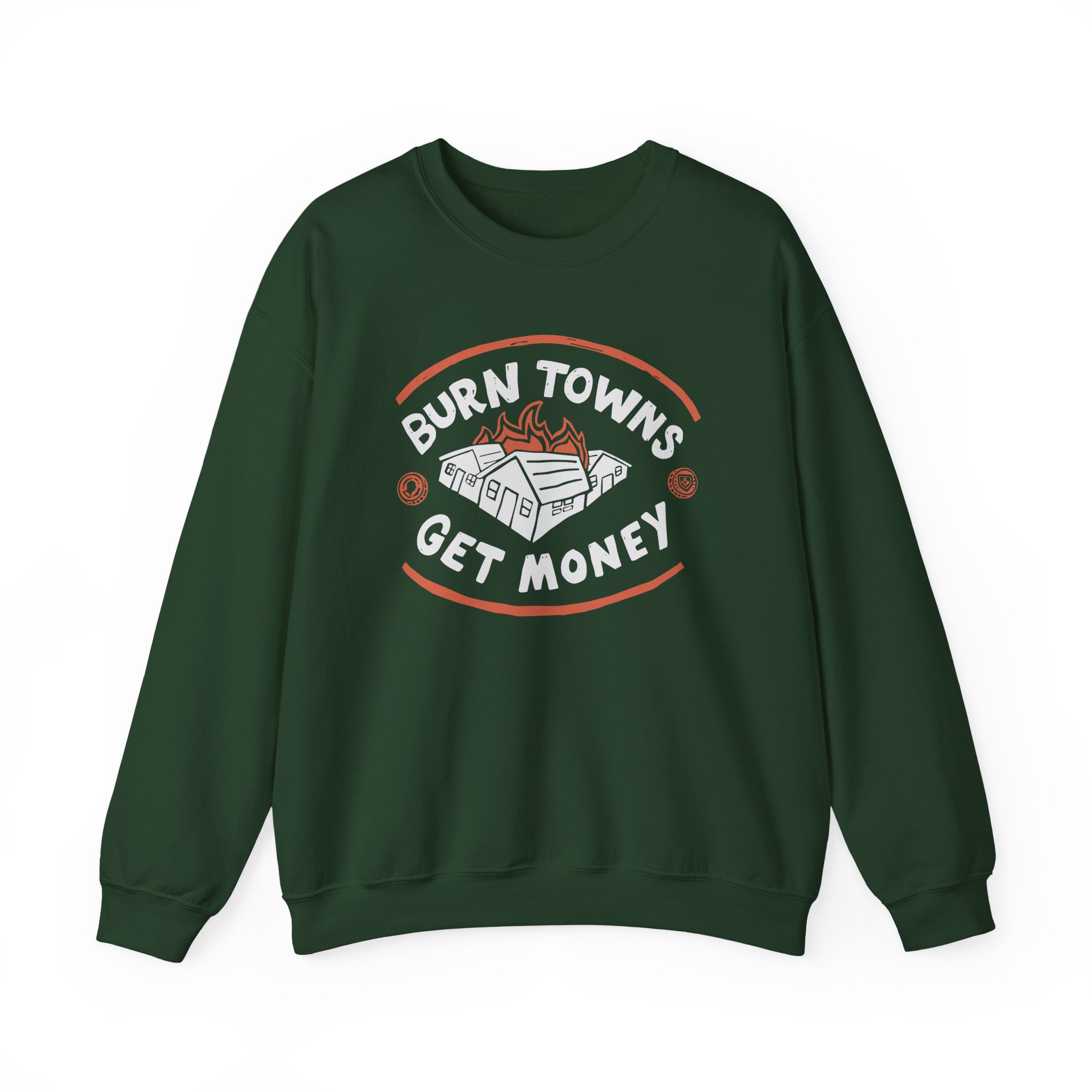 Dropout Burn Towns Get Money Unisex Heavy Blend™ Crewneck Sweatshirt - Image 7
