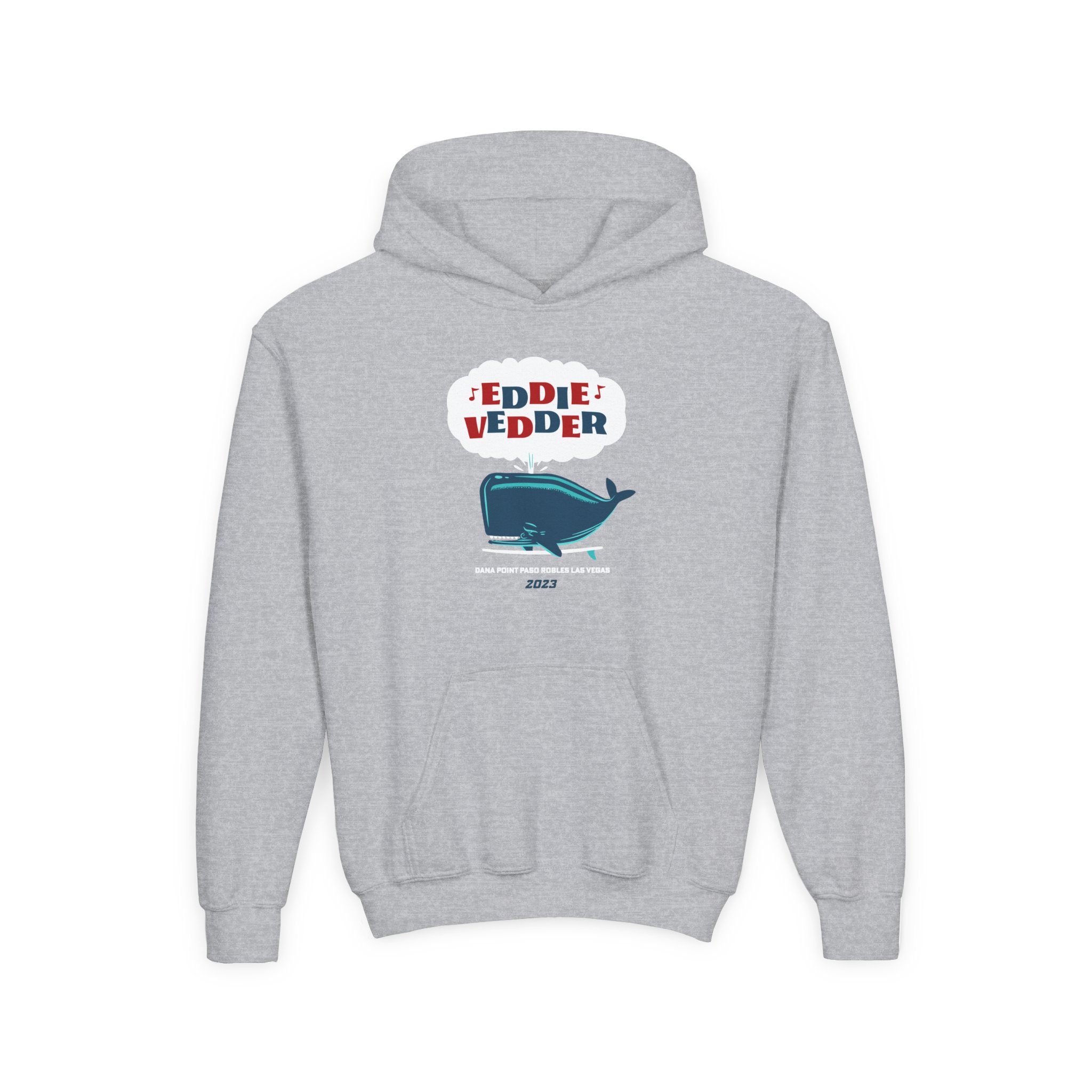 Eddie Vedder Whale Youth Heavy Blend Hooded Sweatshirt - Image 3