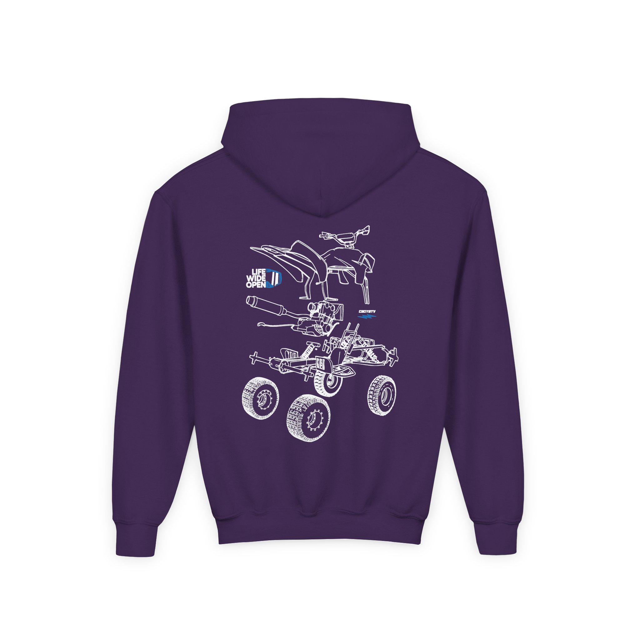 Cboystv Quad Blowup Youth Heavy Blend Hooded Sweatshirt - Image 14