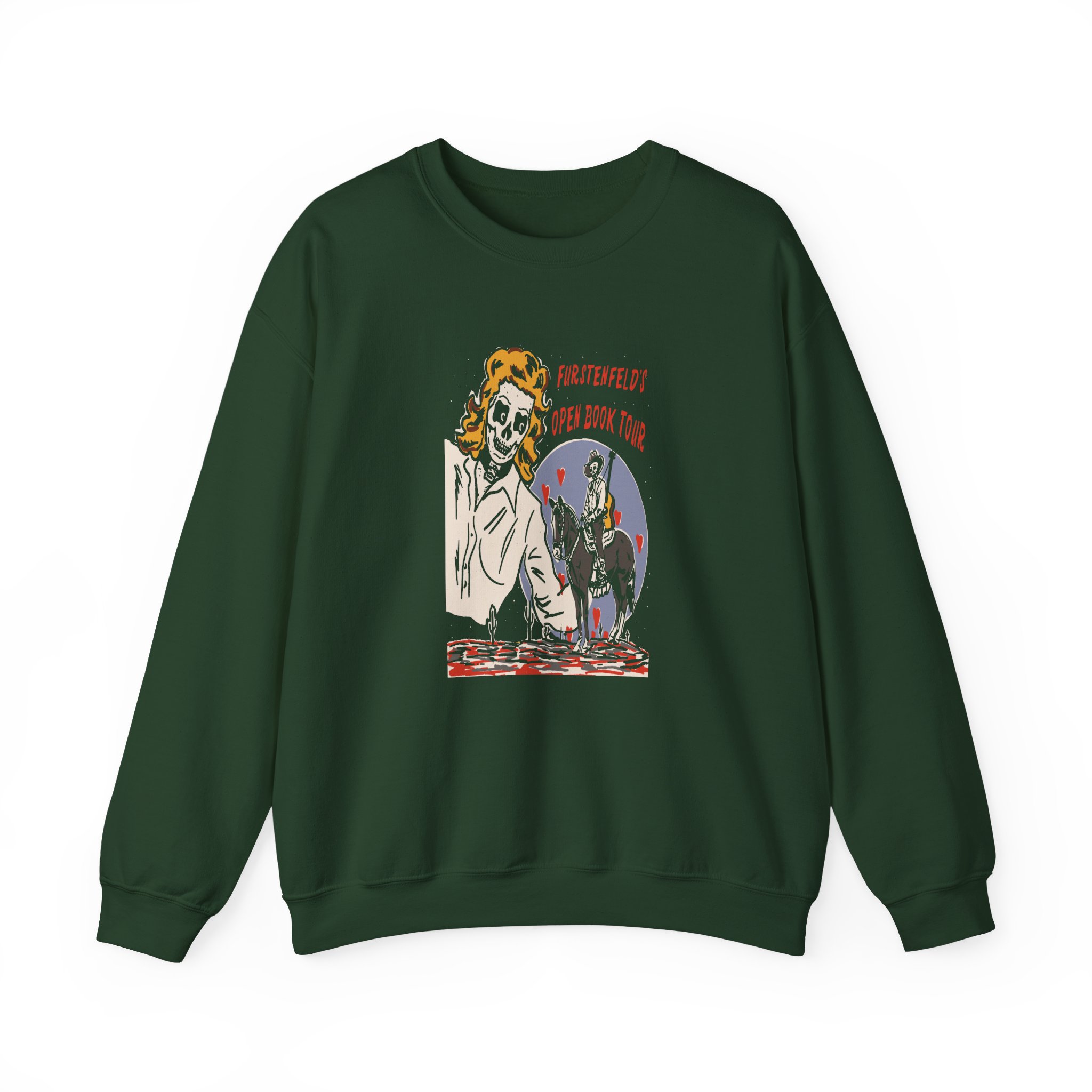 Blue October Open Book Skeleton Cowboy Unisex Heavy Blend™ Crewneck Sweatshirt - Image 5