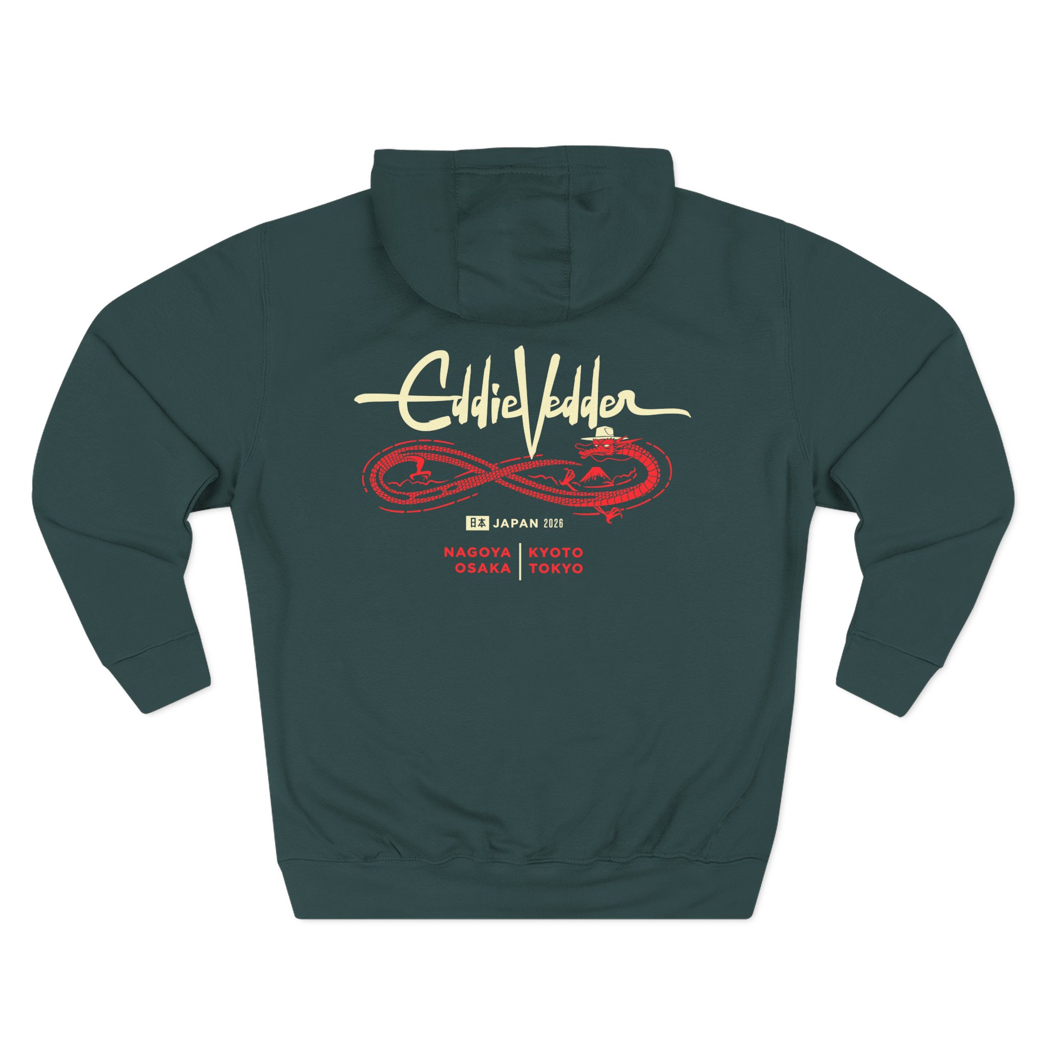 Eddie Vedder Figure 8 Dragon Three-Panel Fleece Hoodie - Image 6