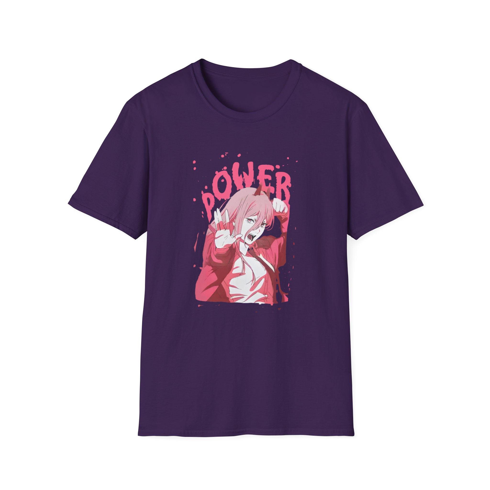 Chainsaw Man Power Splatter Unisex Softstyle T-Shirt - Image 13