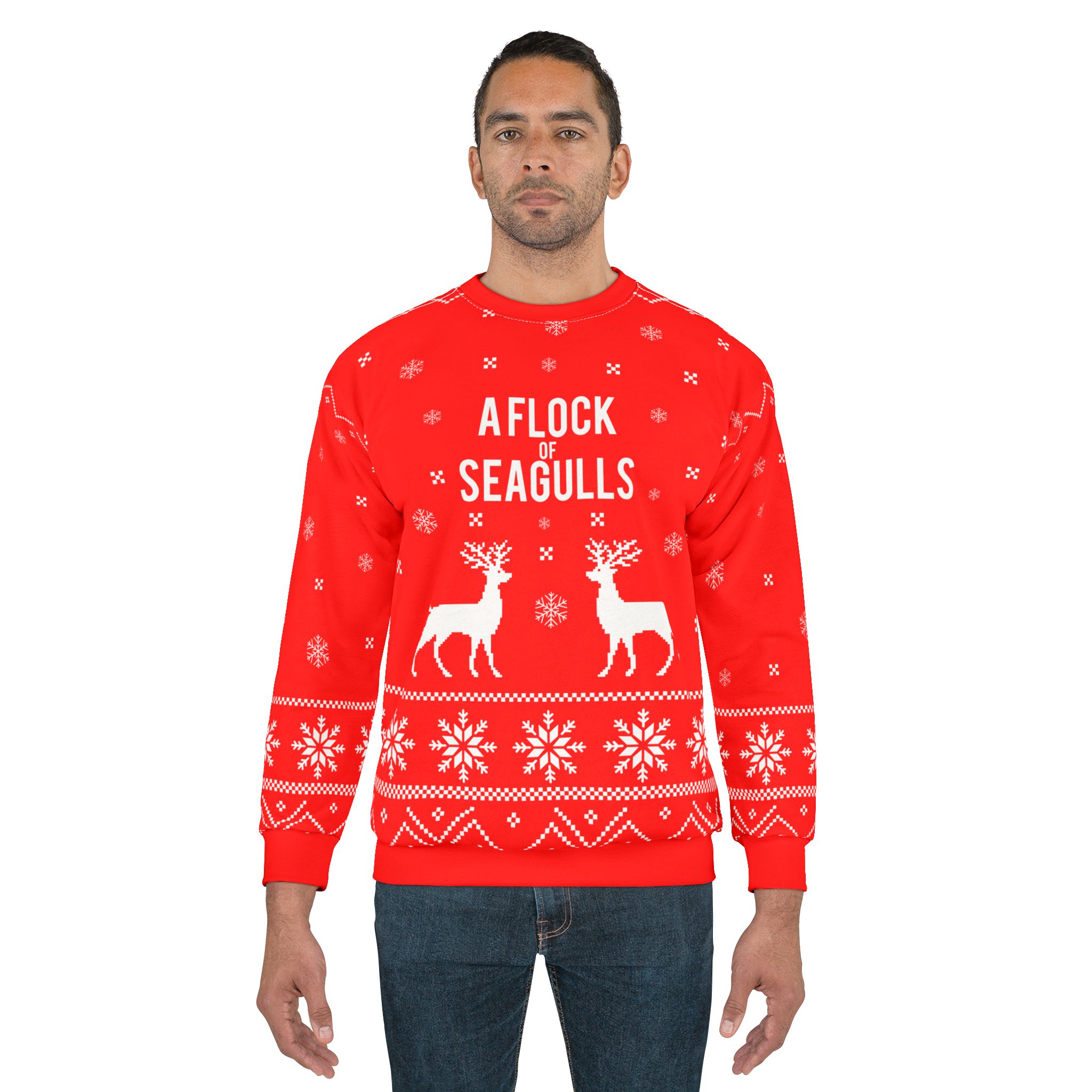 A Flock of Seagulls Unisex Sweatshirt (AOP) - Image 3