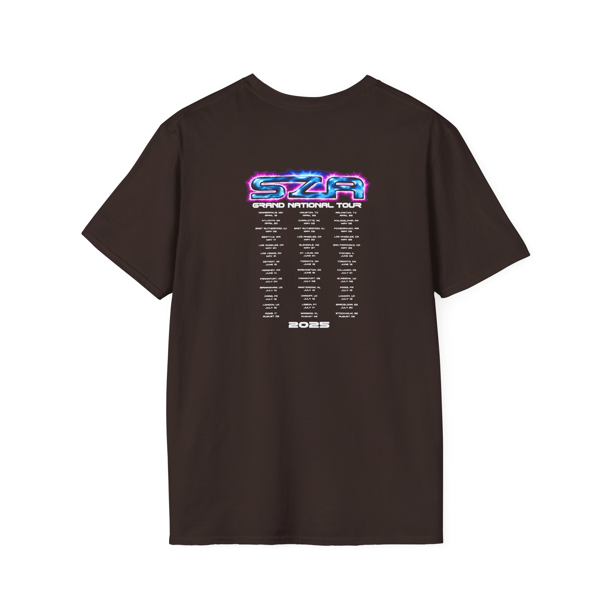 Sza Sos Butterfly Grand National Tour Unisex Softstyle T-Shirt - Image 4