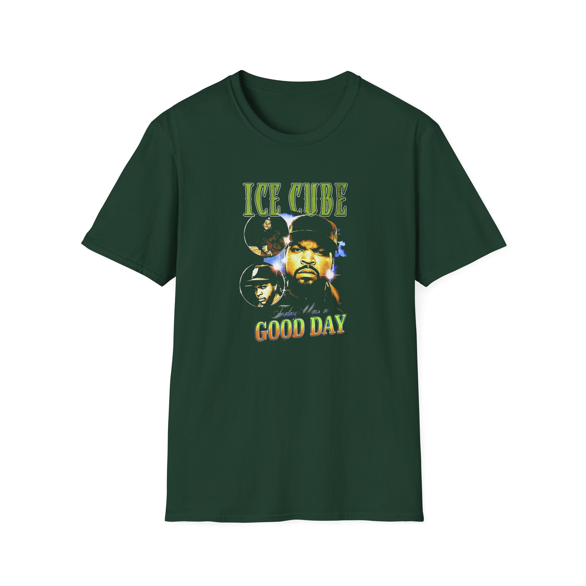Ice Cube Good Day Photo Collage Unisex Softstyle T-Shirt - Image 7