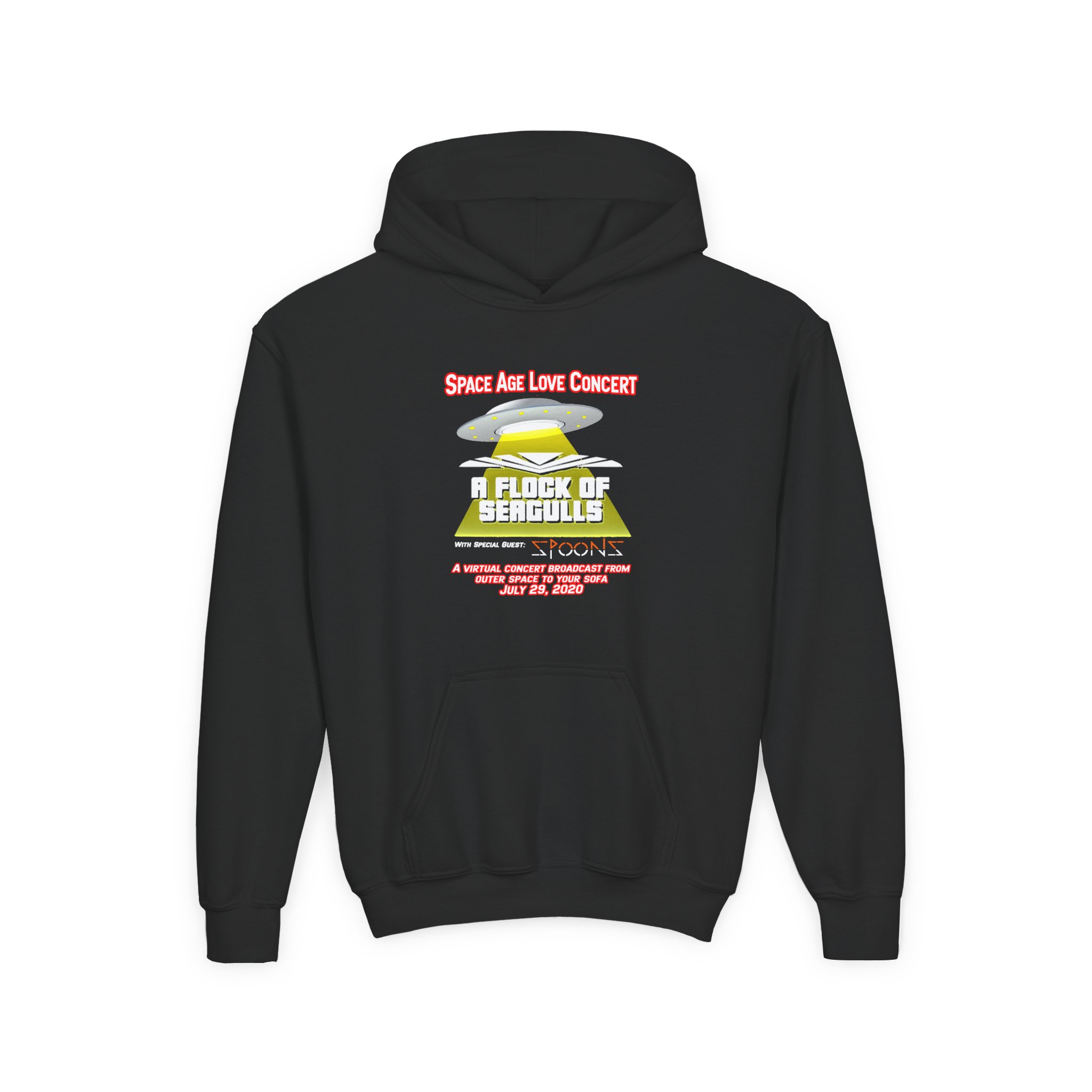 A Flock of Seagulls Space Age Love Concert Youth Heavy Blend Hooded Sweatshirt