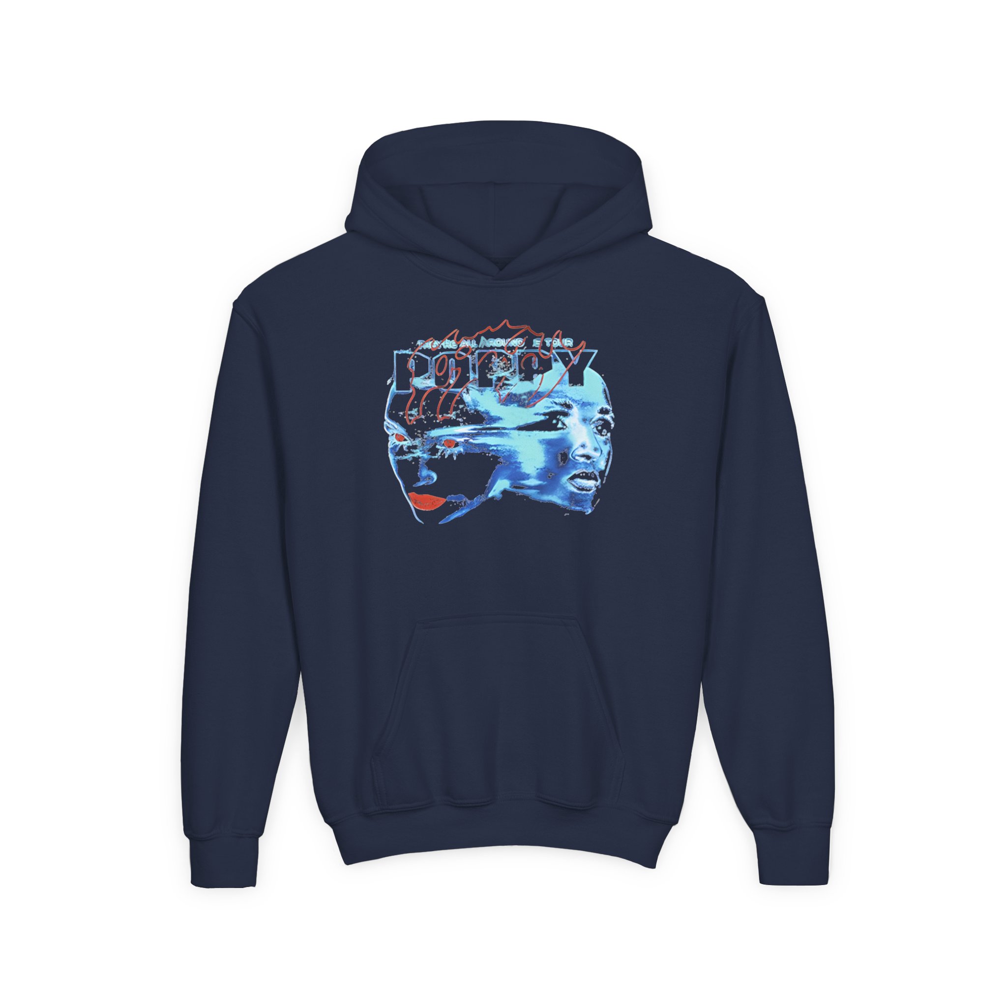 Poppy They Are All Around Us Tour Youth Heavy Blend Hooded Sweatshirt - Image 3