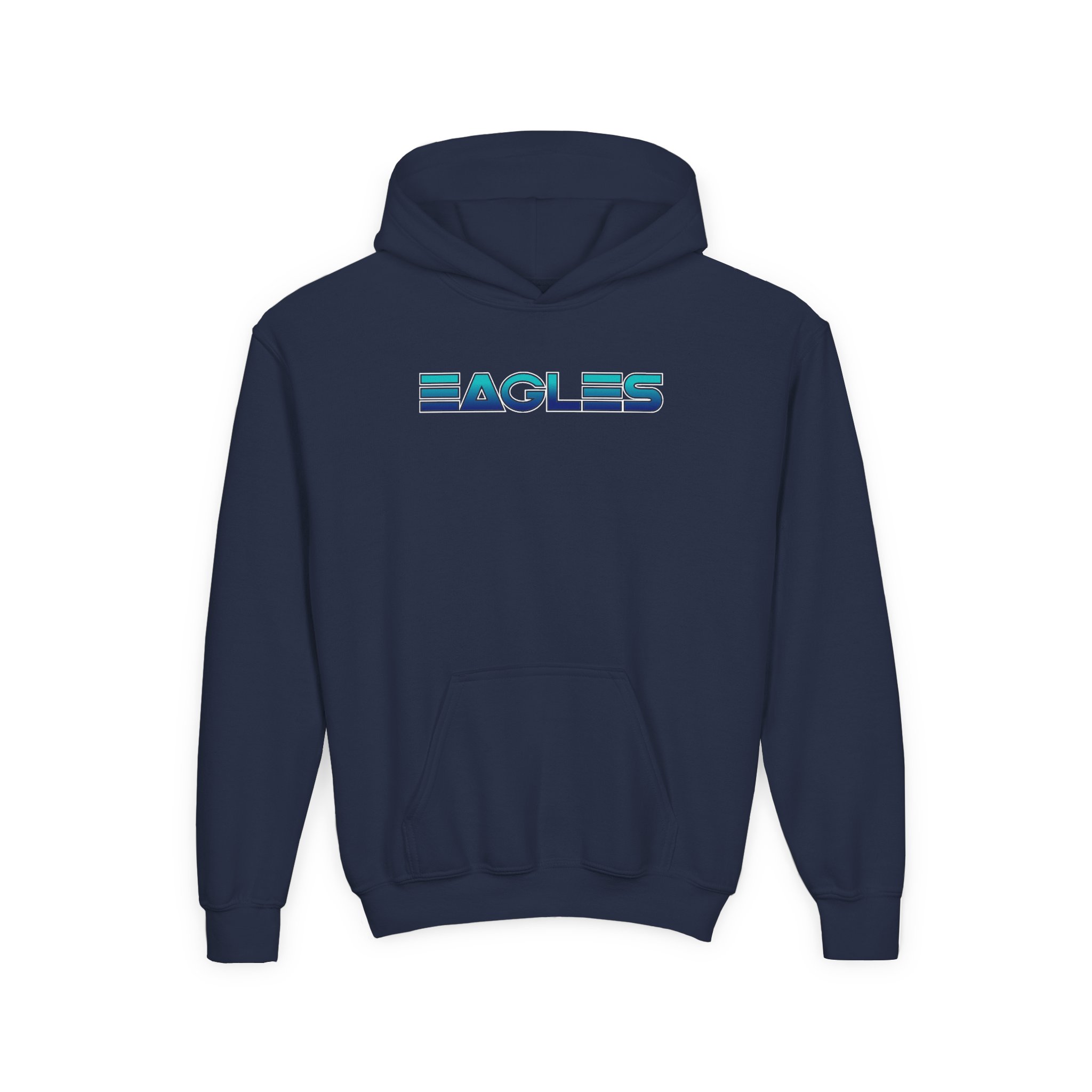 Youth The Eagles One of These Nights Logo Heavy Blend Hooded Sweatshirt - Image 9