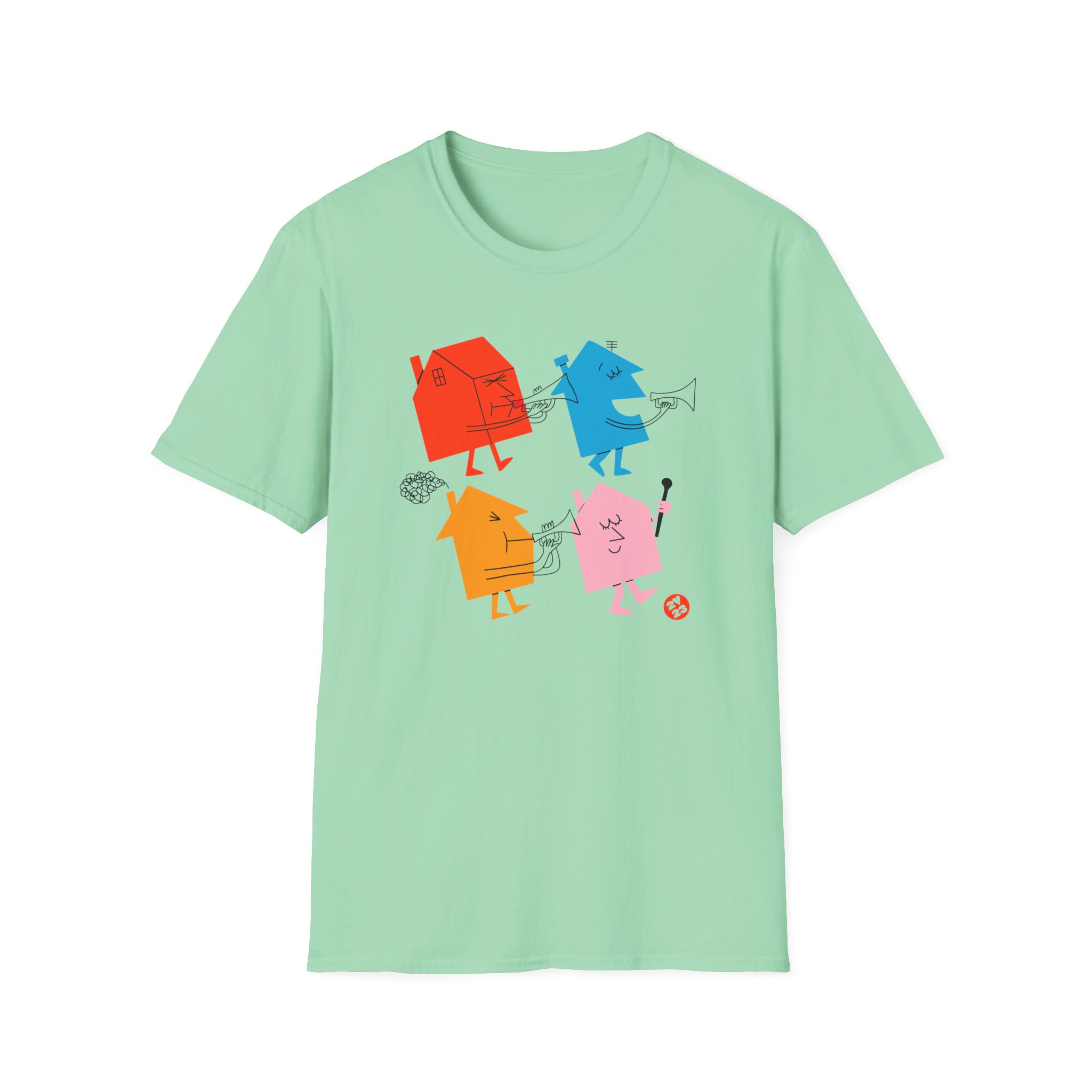 Love on Tour 4 Houses Raglan Unisex Softstyle T-Shirt - Image 11